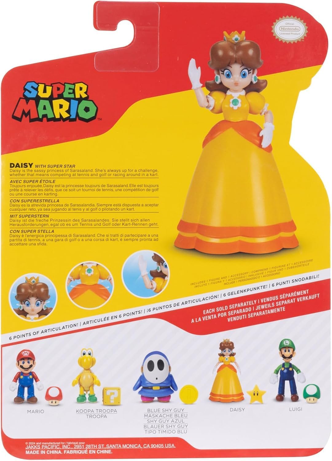 Super Mario 4 inch Action Figure Princess Daisy - Image 3