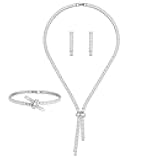 18K Gold Prom Jewelry Sets for Women Rhinestone Wedding Jewelry Sets