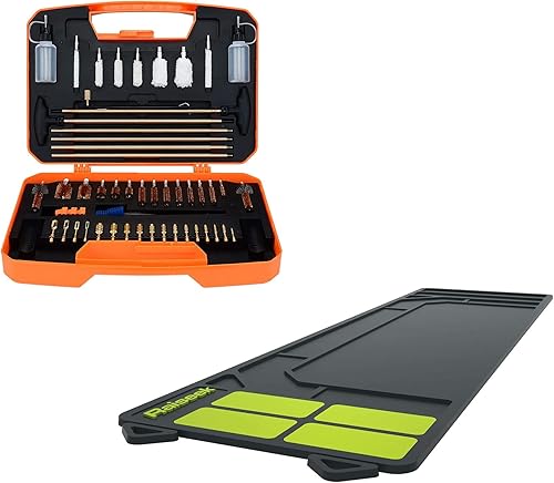 Raiseek Kit de limpieza de pistola para rifle y escopeta, kit de limpieza universal con alfombrilla de limpieza para rifle de 36 x 10 pulgadas