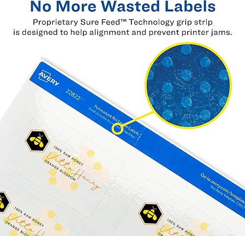 Miniatura 4 de Avery Etiquetas rectangulares en blanco imprimibles 2 x 3 pulgadas transparentes brillantes 80 etiquetas personalizables 22822