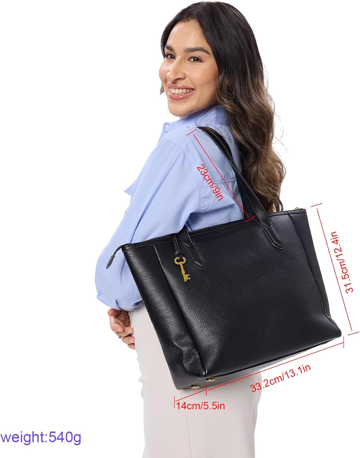 Women's Tote Bag Leather Handbag for Women 16L Large Capacity Travel Purses Ladies Shoulder Bags