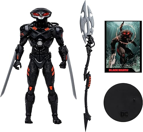 Miniatura 9 de McFarlane Toys DC Direct - Page Punchers - Figura de 7 pulgadas con cómic - Aquaman Wave 3 - Manta negra