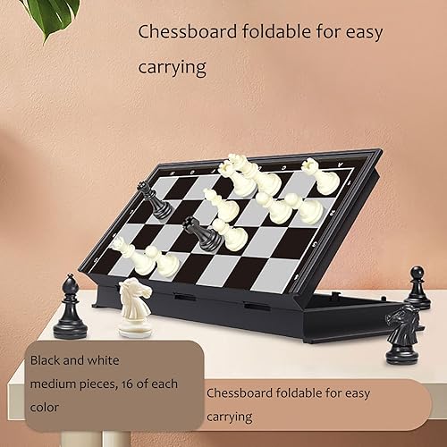 Miniatura 8 de Juego de mesa magnético, juguetes educativos para principiantes, niños, niñas, niños y adultos, regalos (ajedrez, 6610)