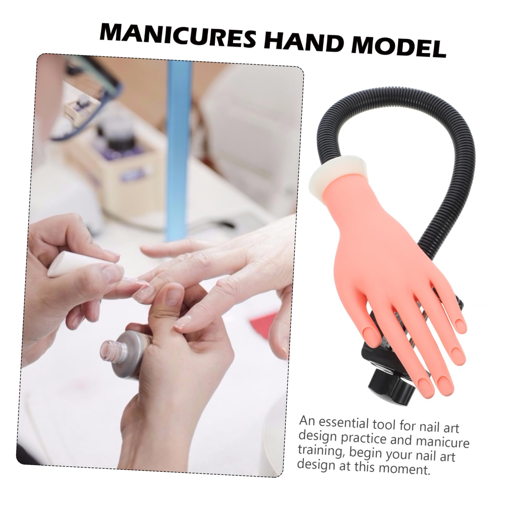 SHERCHPRY Art Riutilizzabile con Mano Unghie in Pratica per Plastica 100 Finte Corte Principianti e Artisti Manicure Professionali