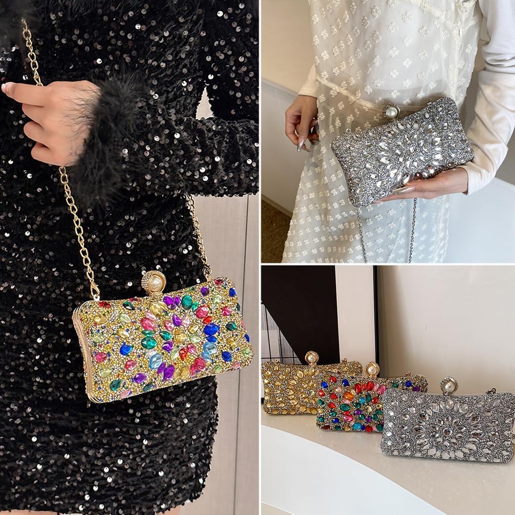 Evening Clutch Purses for Women Shoulder Bag Rhinestone Clutch Purses Luxury Handbags