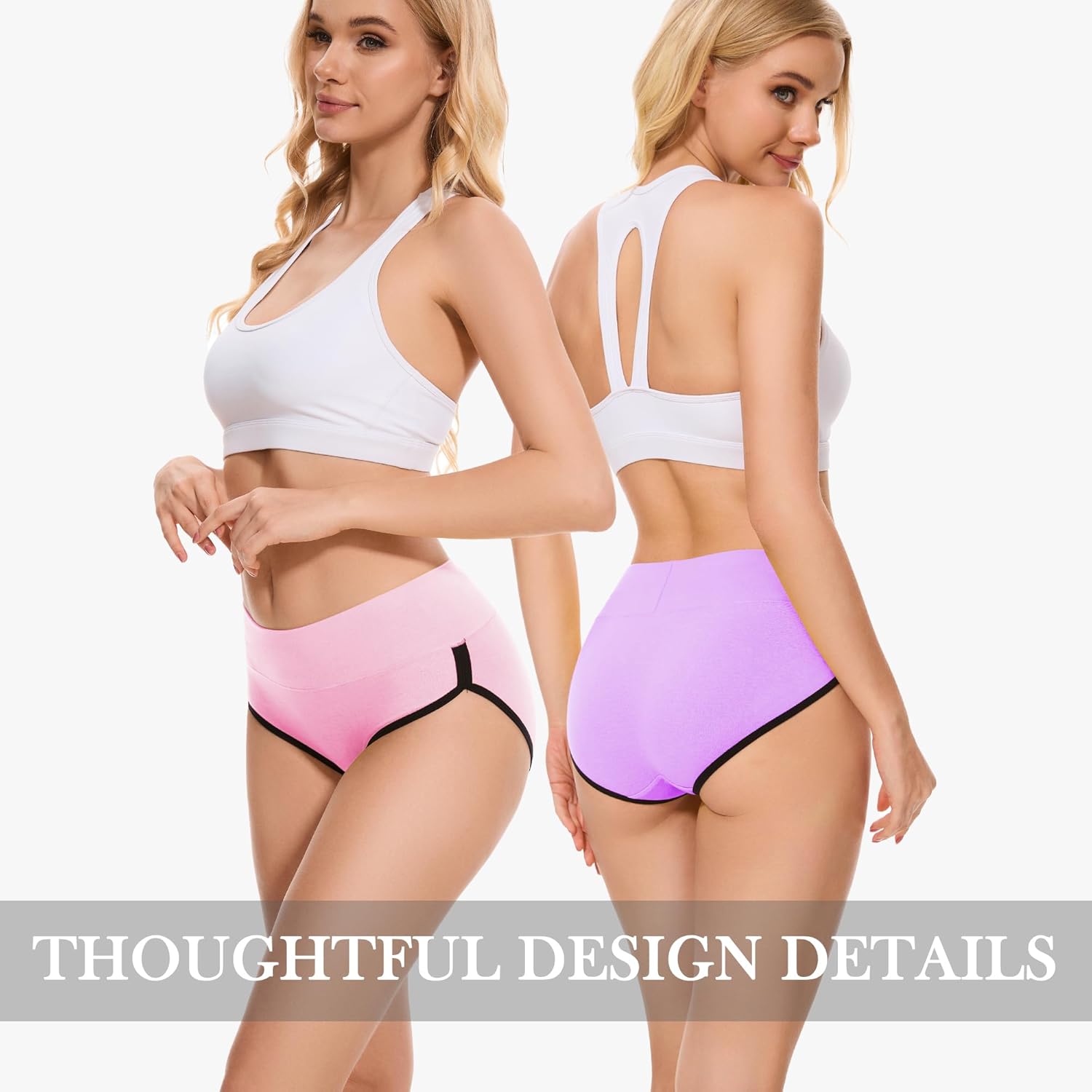 CAILECOTTON Womens Underwear Cotton Briefs for Women Plus Size Panties for Women Pack 2/5 - Image 3