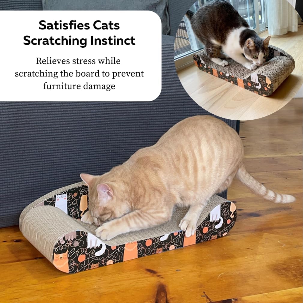 review Evelots Cat Scratching Pad - Durable Cardboard Lounge for Indoor Cats, Small to Medium Breeds - Claw Grooming and Kitten Scratch Training Toy