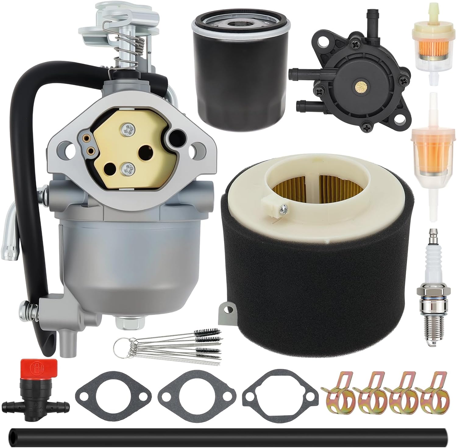 15004-0953 Carburetor Oil Filter Kit Fit for Kawasaki Mule 600 610 2005-2019 for Kawasaki KAF400 UTV Engine Carb Replace 11061-7026 15003-2943 15003-2933 with 11029-1004 Filter