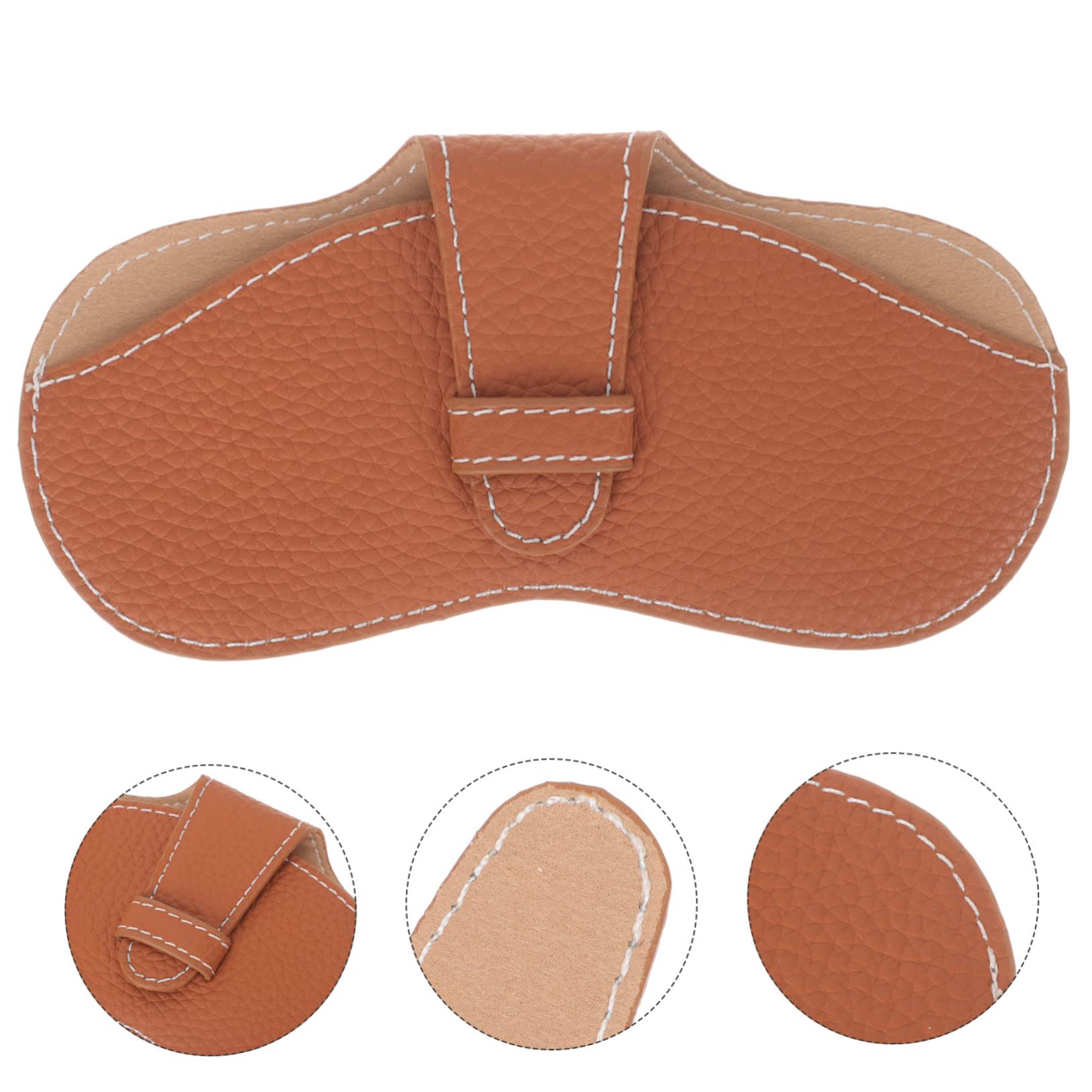 Veemoon Housse De Pour Lunettes Anti-Lumière Bleue Étui Pour Étui Souple Et Résistant Accessoire Fin Et Grand Format Cuir Marron