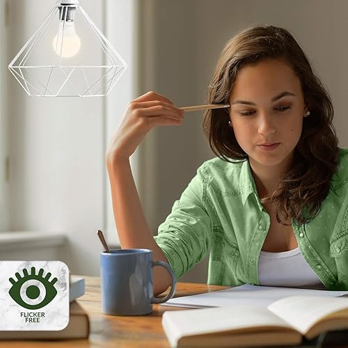 Miniatura 7 de KOR Bombillas LED  Paquete de 6 bombillas blancas frías de 4000 K  Base E26, tamaño A19, 15 W (equivalente incandescente de 100 W)  Bombillas de