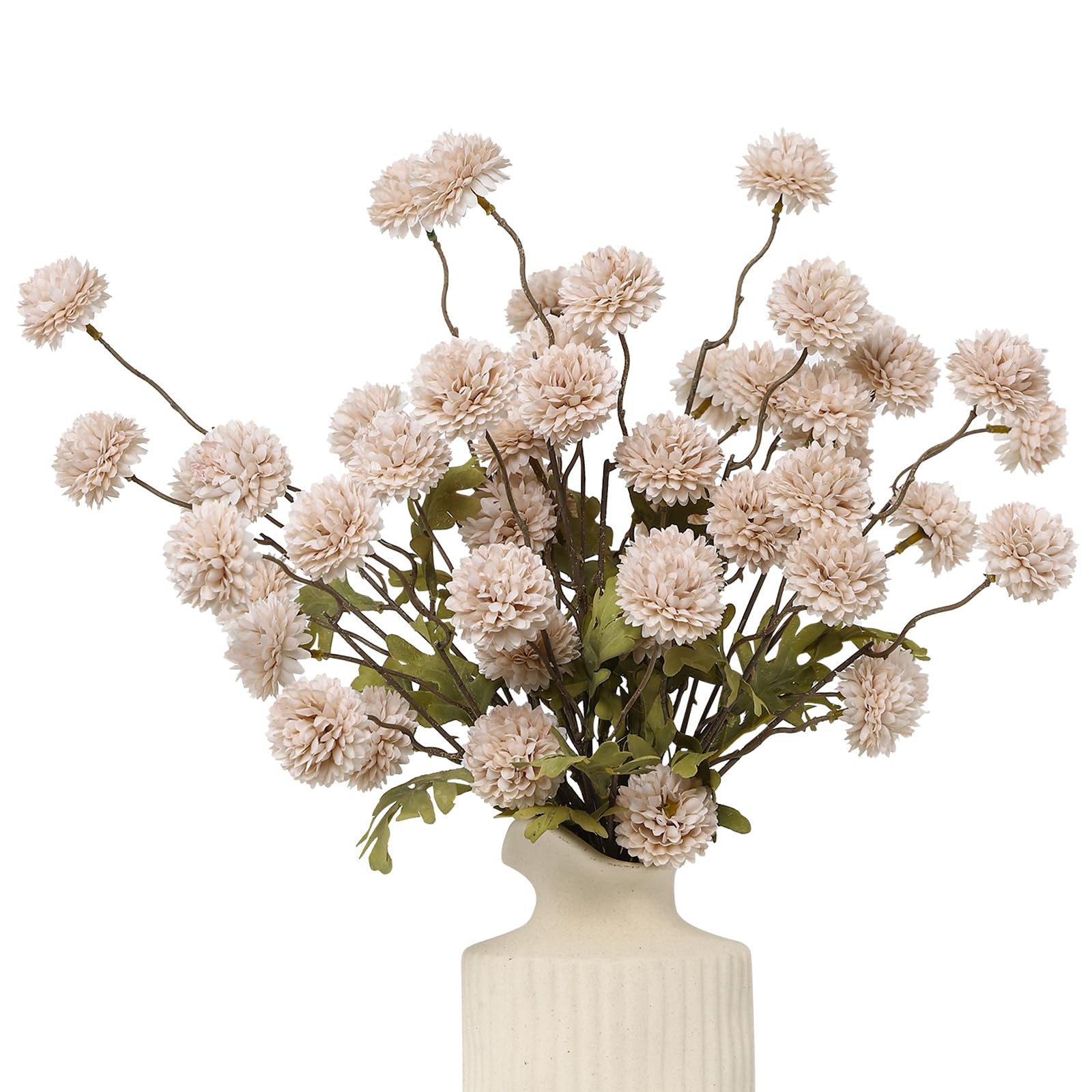 DuHouse 6pcs Artificial Flowers Beige