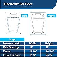 Vista 6 de PetSafe Puerta electrónica para mascotas NEVER RUST - Puerta automática para perros y gatos - Para mascotas grandes - Mascotas de hasta 100 libras