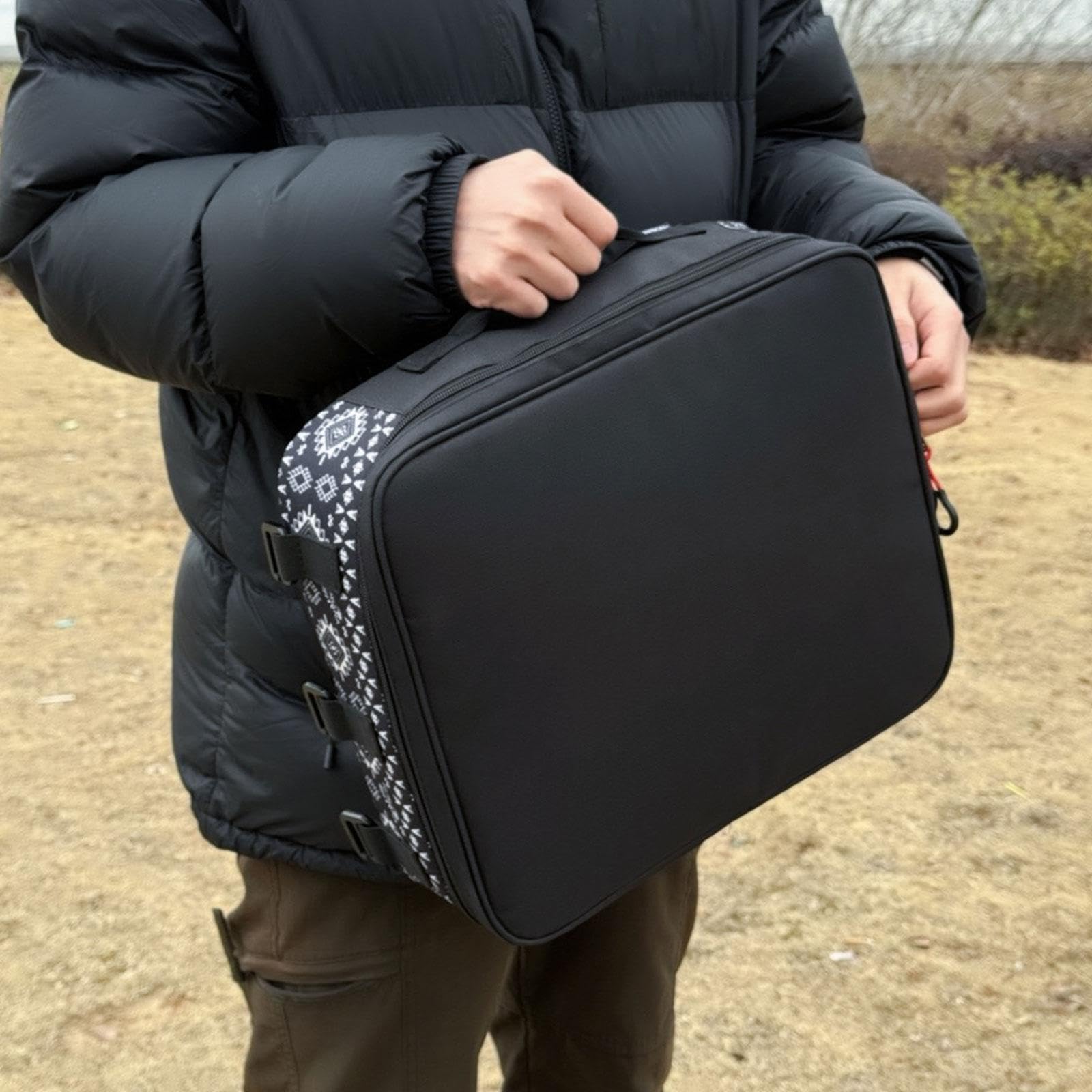 Qianly Camping Bolsa Lateral IGT para Mesa Bolsa Colgante Accesoria Portátil con Diseño Resistente al Agua y Gran Capacidad en Oxford con Asa Adecuada para