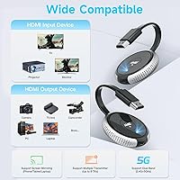 Vista 4 de TIMBOOTECH Transmisor y receptor HDMI inalámbrico 4K, transmisión suave de vídeo/audio 5G HDMI Extensor inalámbrico para portátil, cámara, caja
