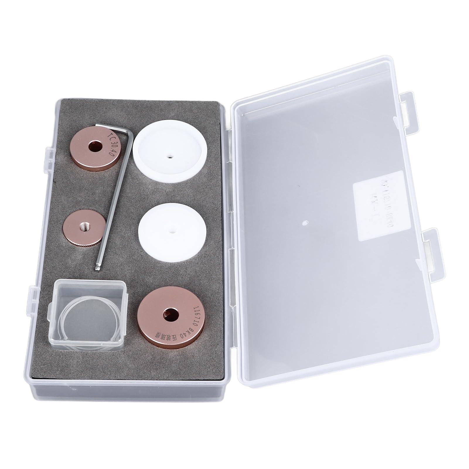 Juego de prensa para relojes, 5 tamaños, kit de reparación profesional, herramienta de prensa para caja trasera de reloj con 5 matrices para cerrar cajas de reloj a presión, material ABS y metal por