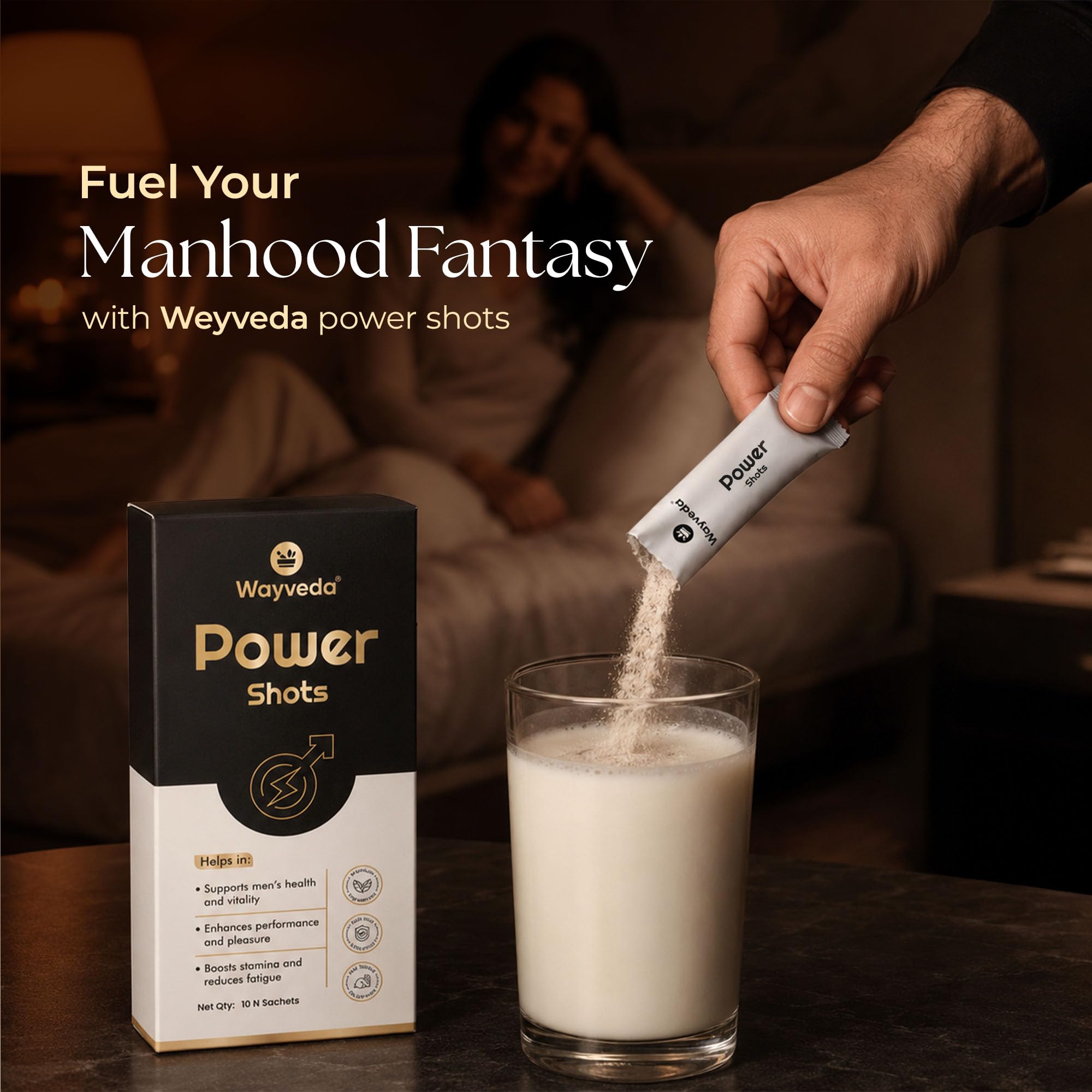 2X Black Triple Power System Combo Set for Men | Power Shots (15N) + Oil-Based Roll-On (50ml) | With Ashwagandha, Kaunch Beej & Shilajit | Boost Stamina, Vitality, Energy & Confidence — Amazon image 3