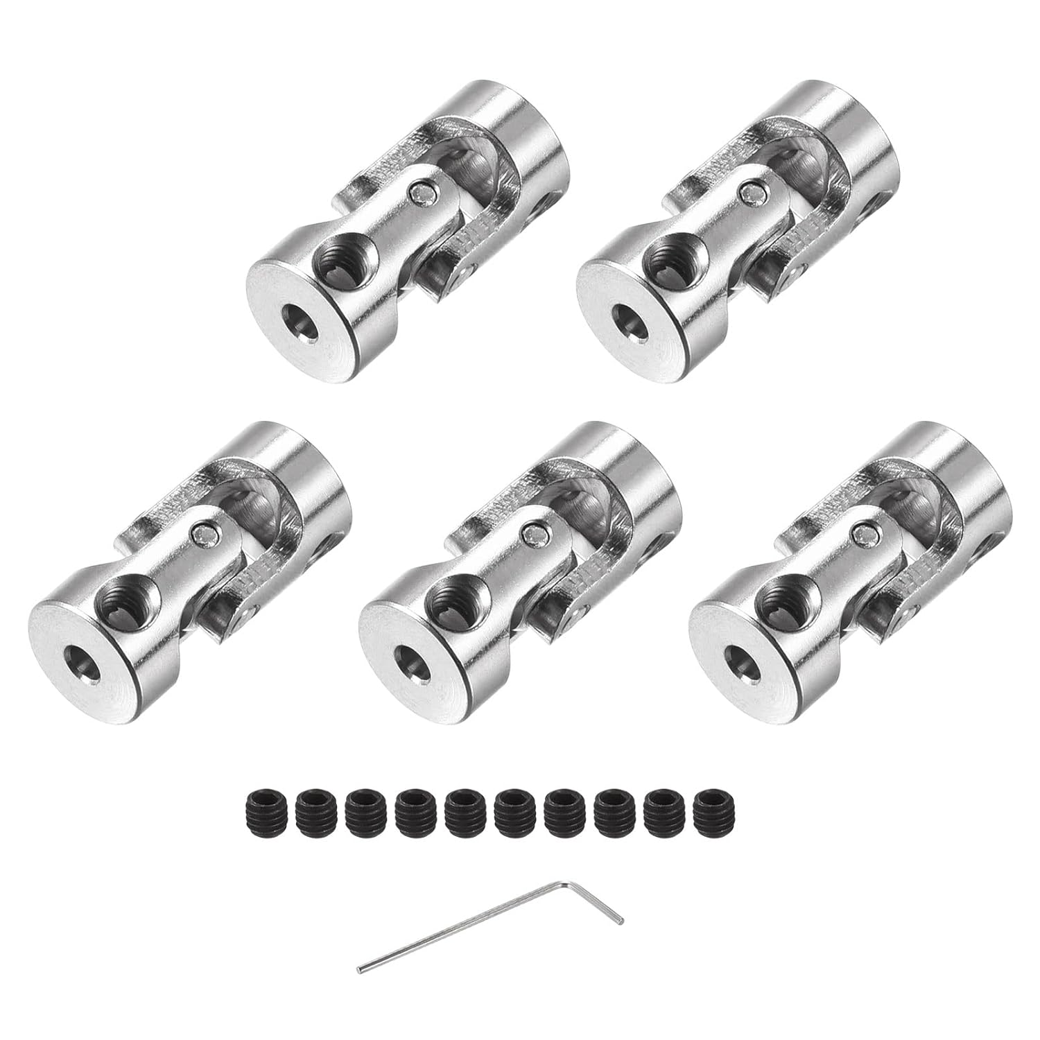 DMiotech 3 Pack 2mm to 2mm Rotatable Universal Steering Shaft U Joint Coupler Coupler Connector for Motor, 3D Printer, CNC Machine