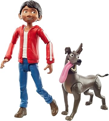 â€‹Pixar Disney Coco Miguel Action Figure, 5.6-in Movie Character Toy with 3.6-in Dante Dog Figure, Highly Posable with Authentic Design, Gift for Ages 3 Years Old & Up