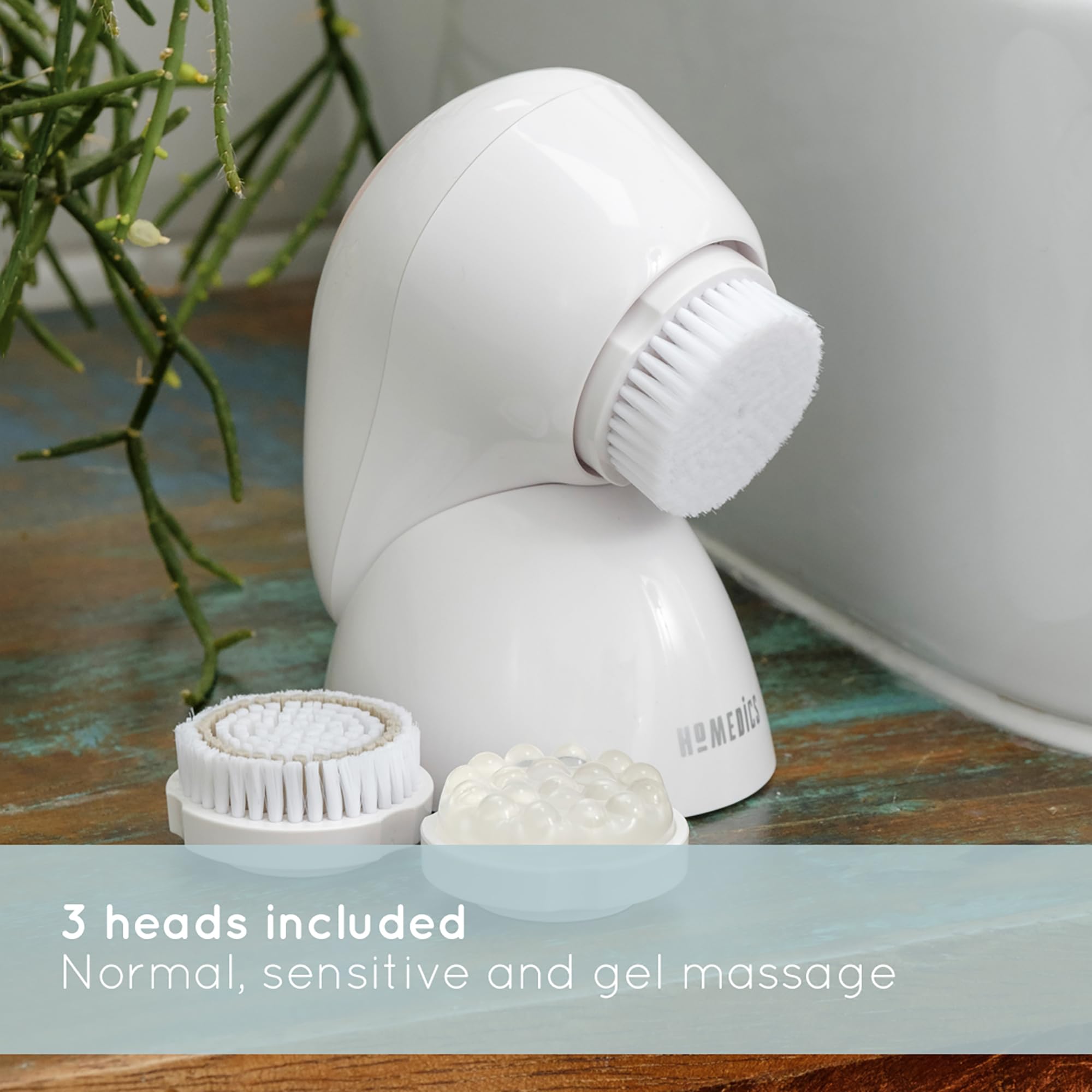 HoMedics Pureté Plus+ Cepillo de Limpieza Facial Multi Sónico con Analizador de Piel vía App para una Limpieza profunda, Hidratación y Exfoliación - Controla Niveles de Agua y Aceite de la Cara