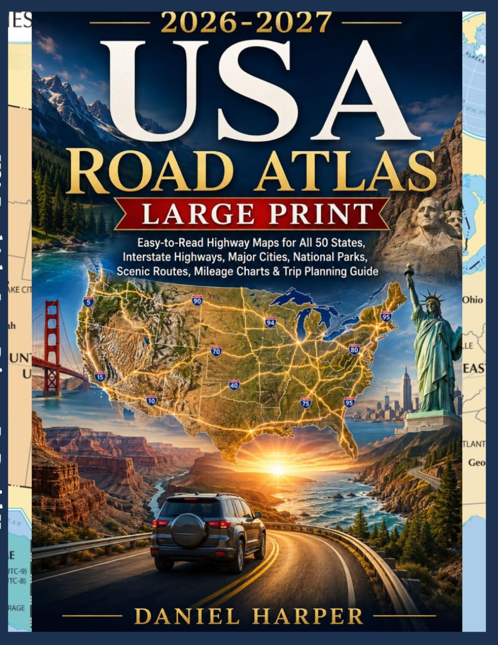 2026-2027 USA Road Atlas Large Print: Easy-to-Read Highway Maps, National Parks, Scenic Routes, Major Cities, Interstate Highways & Trip Planning Guide