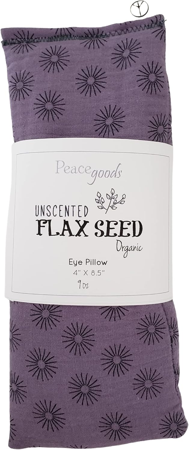 Unscented Eye Pillows (Pack of 6) Soft & Soothing Cotton Filled with Flax Seed Weighted for Yoga Meditation Headache Relief Sleep Massage - Variety of Color Stars