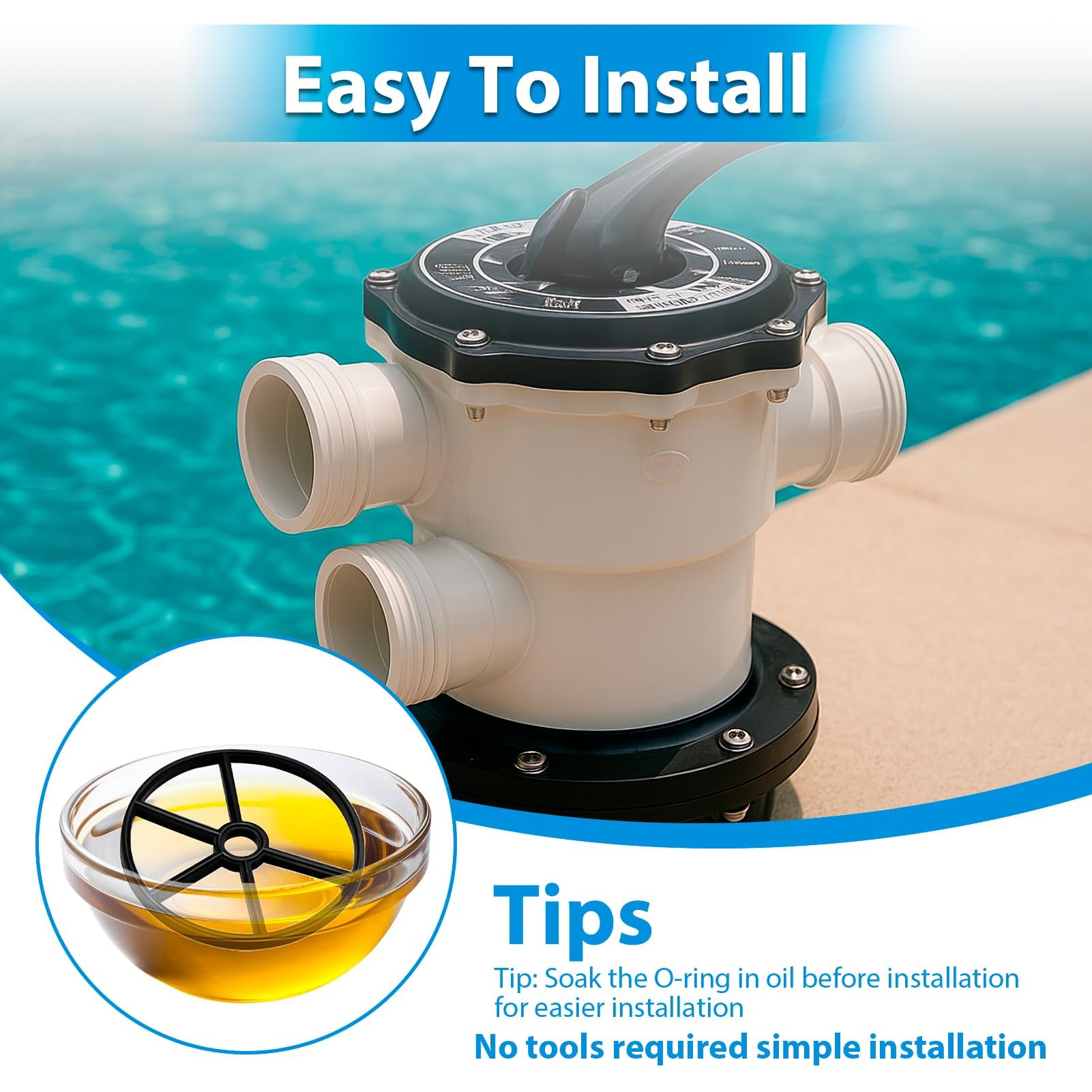 6 Pièces Réparation Joint D'Araignée Vanne 6 Voies Piscine pour Hayward SP0710 SP0711 SP0712 Kit Joint Étoile SP0710 Joint torique SPX0710L Vanne pour Vari-Flo XL Filtre Sable pour Piscine et Spa