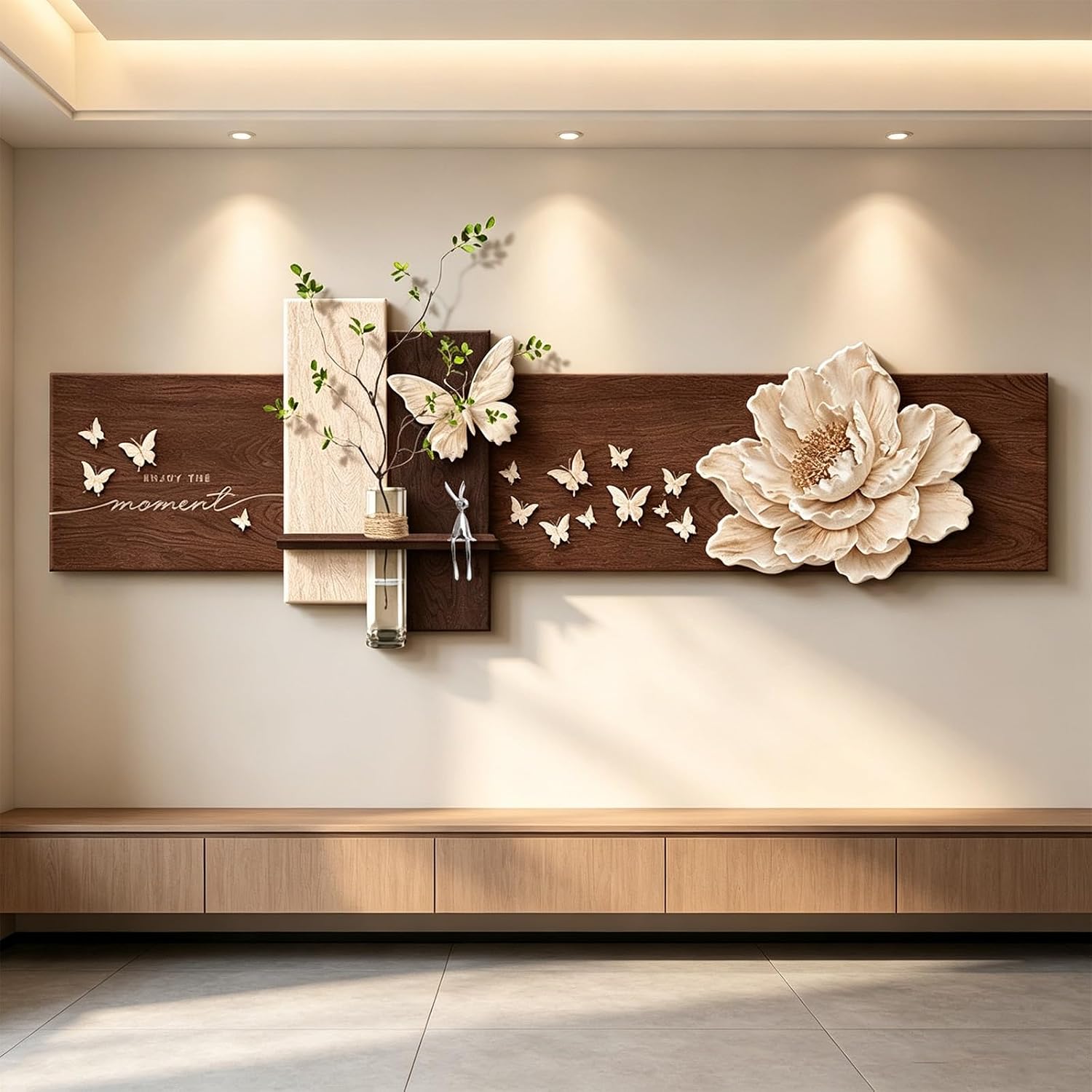 3D LED Sandstone Wall Sculpture, Textured Sandstone Wall Art with Lighted