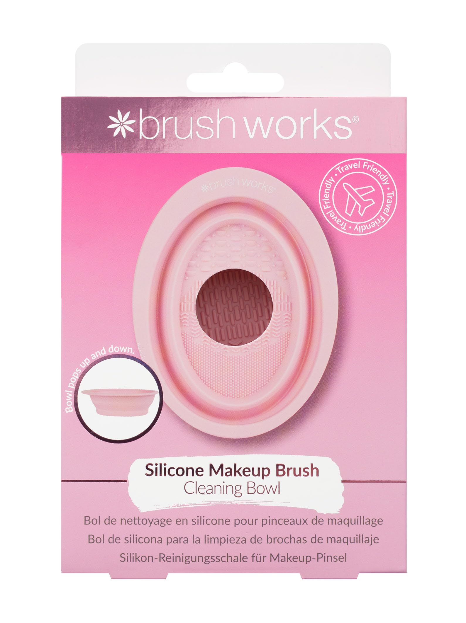 Brushworks Unisex Silicone Makeup Brush Cleaning Bowl