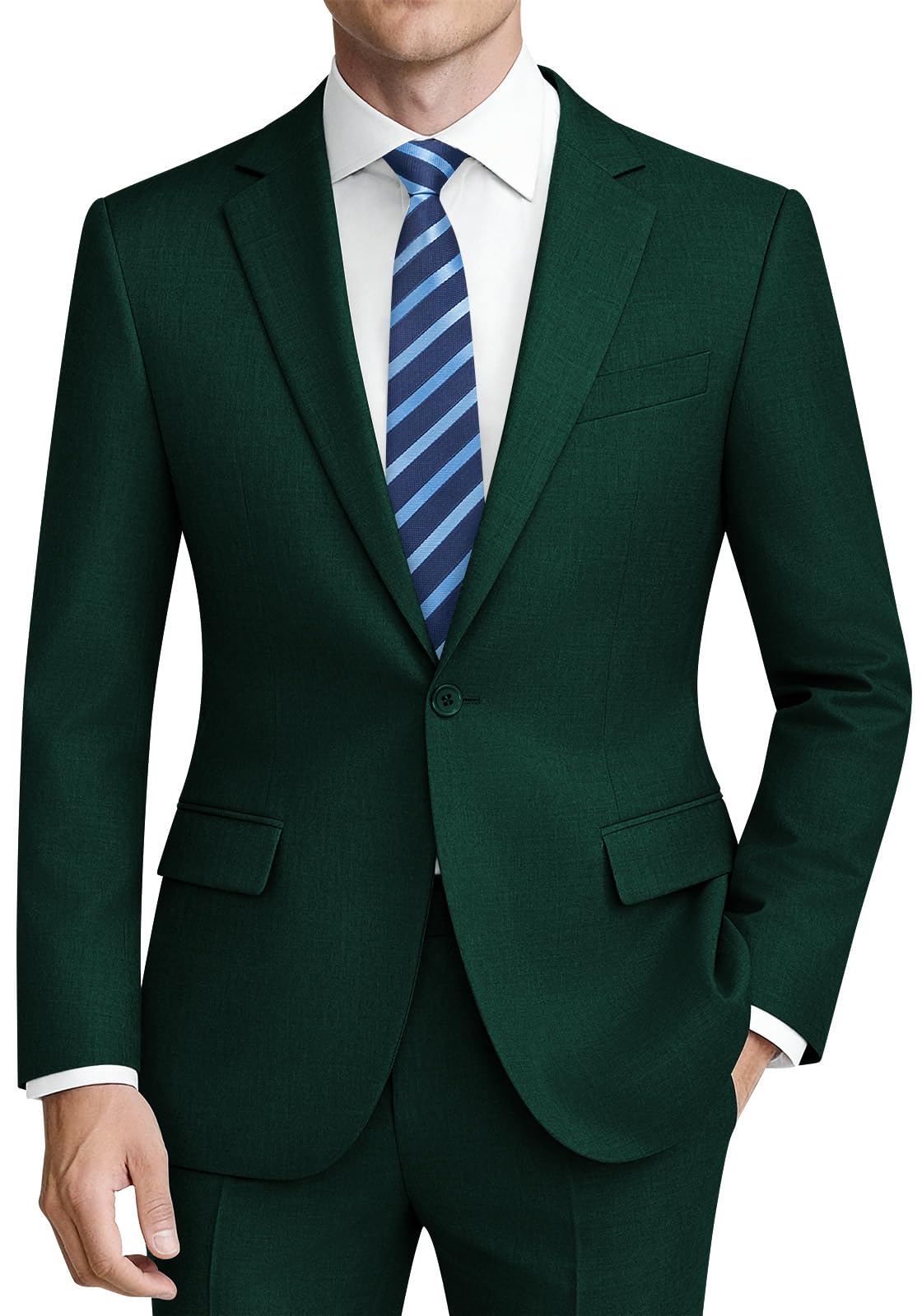 Abito da Uomo Slim Fit 2 Pezzi Un Bottone Abito da Sposa e Business Giacca e Pantaloni