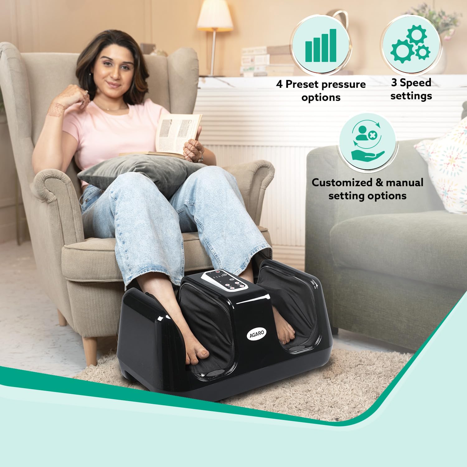 Agro Square Shiatsu Foot Massage for Pain Relief and Refillment Agro Square Shiatsu Foot Massage for Pain Relief and Refillment