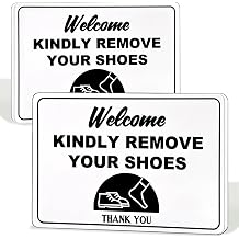 Remove Your Shoes Sign, 6x4 Inch, 2 Pack