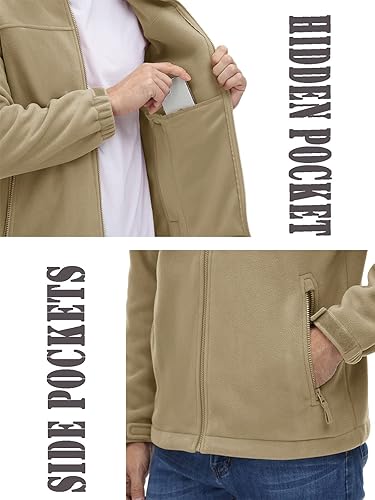 Miniatura 5 de MAGNIVIT Chaqueta táctica con cremallera completa para hombre, sin capucha, resistente al viento, ligera, ajuste delgado, casual, senderismo, golf