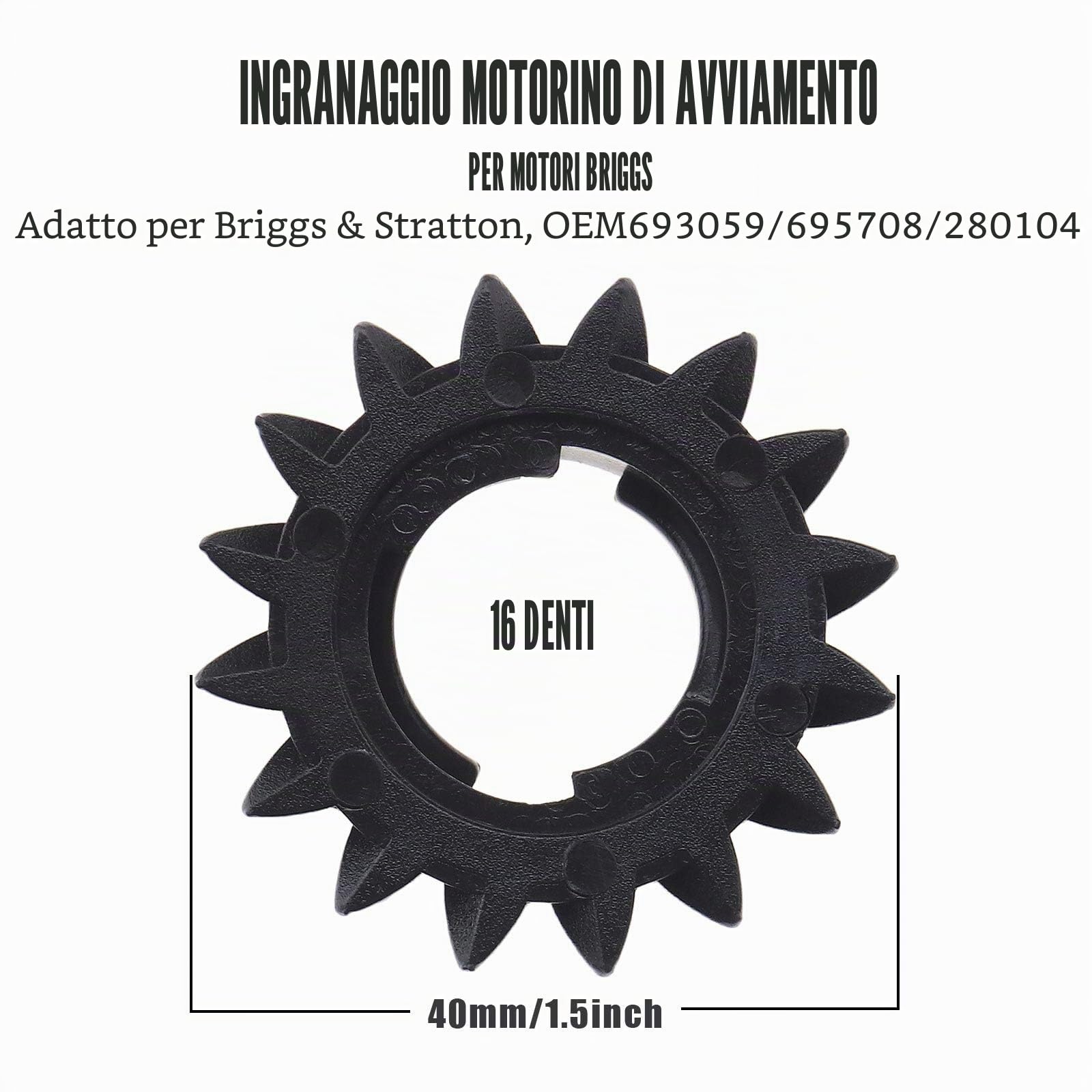 5 Pezzi Pignone Per Tosaerba Compatibile con Briggs Stratton 693059 695708 280104 5086H
