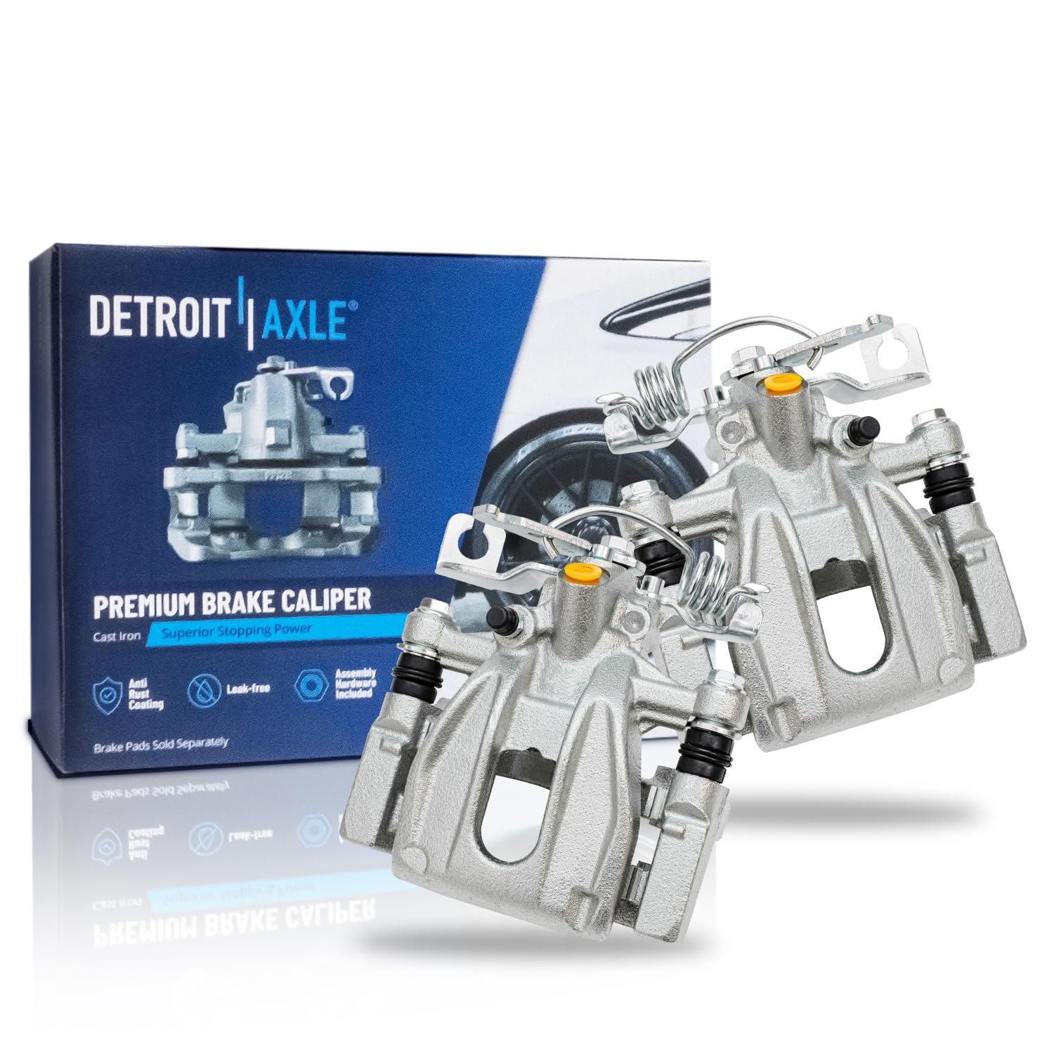 Detroit Axle - Rear 2pc Brake Calipers for Ford Taurus X Freestyle Five Hundred Mercury Sable Montego, 2 Disc Brake Calipers Assembly Replacement