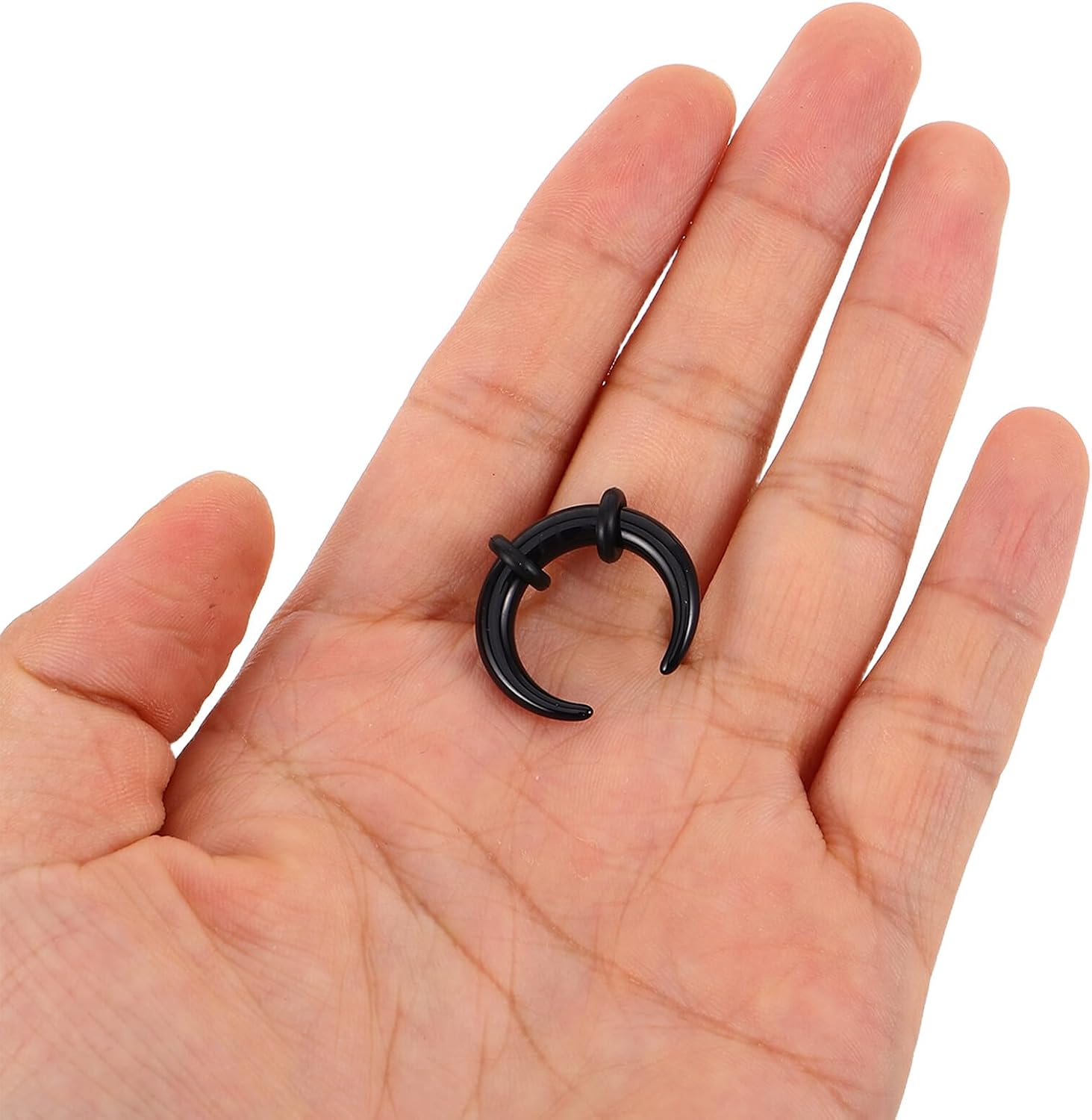 Alipis 30pcs Stainless Steel C-shaped Nose Rings Set with Acrylic Pincher Tapers for Women Nose Piercing and Septum Stretching Jewelry