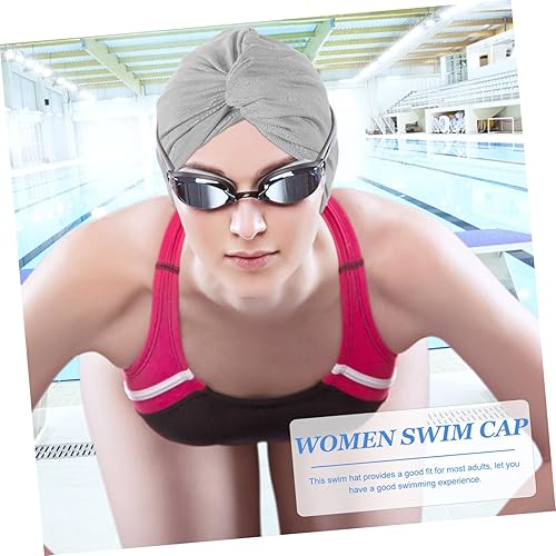 Miniatura 4 de Gorra grande de natación de moda para mujer, sombrero de playa, sombrero de flores de nylon Miss