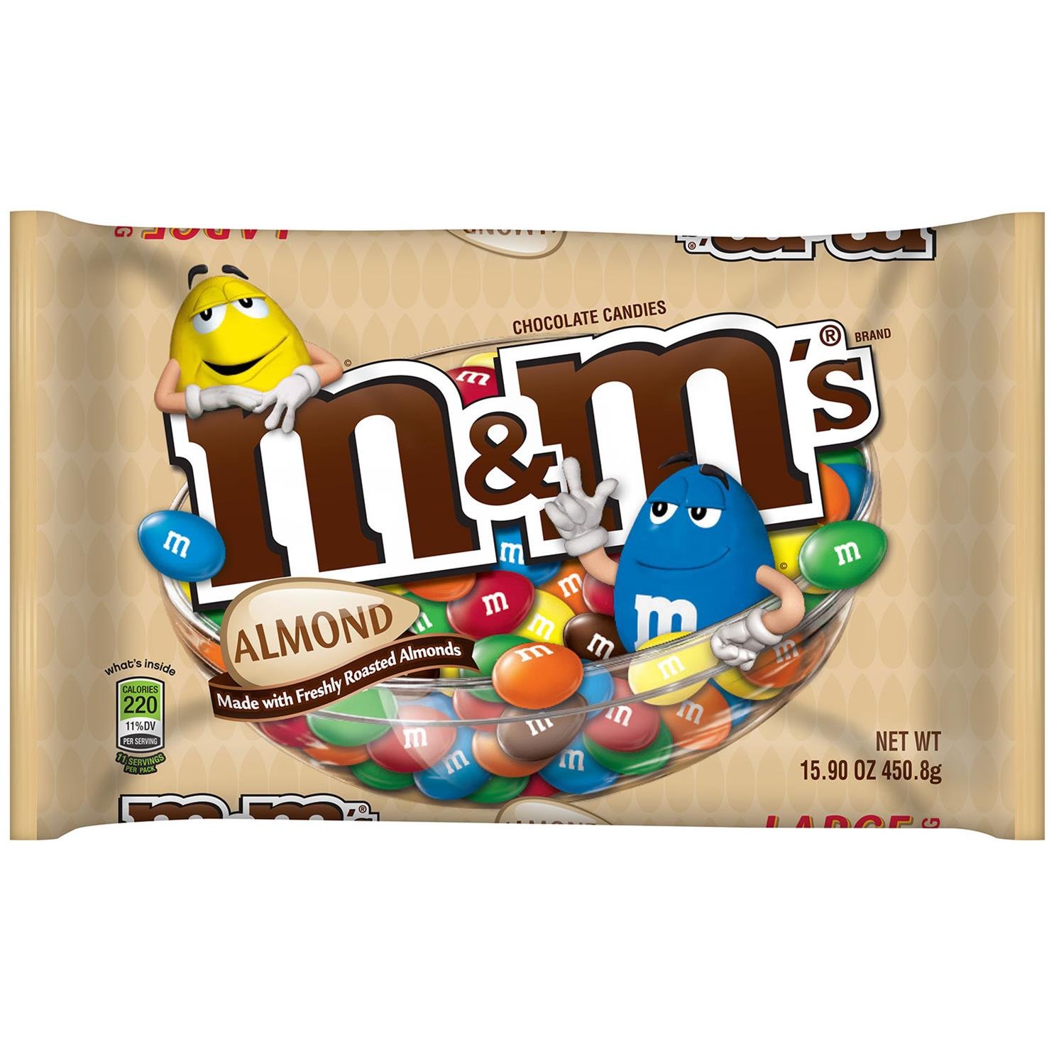 M&M's Almond Chocolate Candy 15.9-Ounce Bag (Pack of 4)