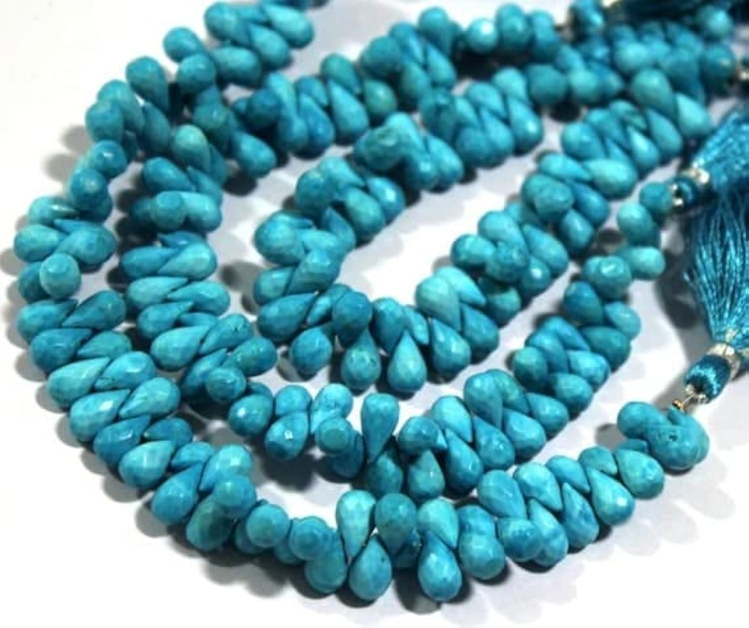 Perles en turquoise naturelle en forme de goutte pour réparer et personnaliser vos bijoux anciens