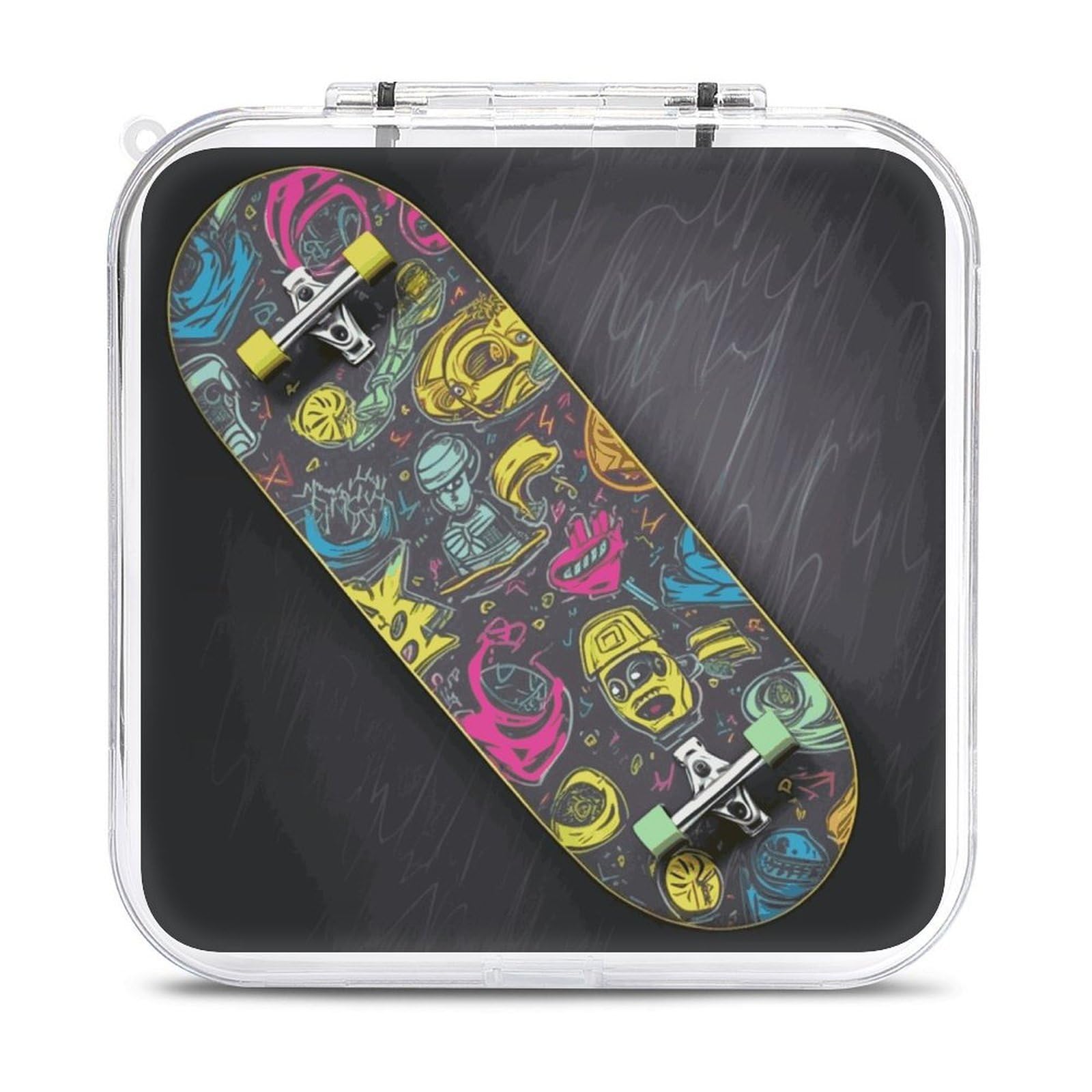 FodPand Graffiti Skateboard Switch Game Card Case Holder with 12 Cartridge Slots 2 Micro Sd Cards Storage Portable