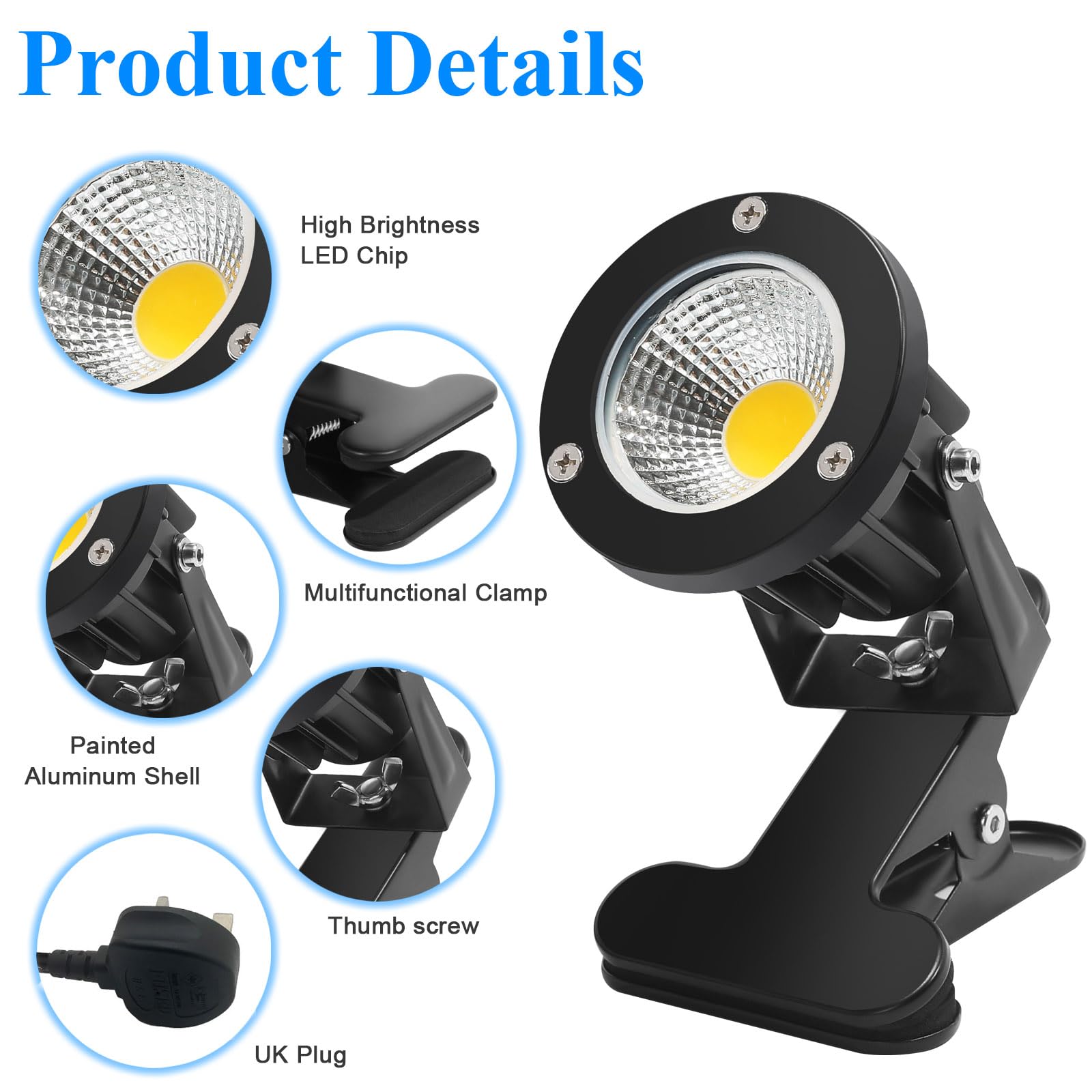 LED Spot Lights Outdoor 7W LED Landscape Light 111 - Black Solid Metal Low Voltage Lighting Spotlight - View #12