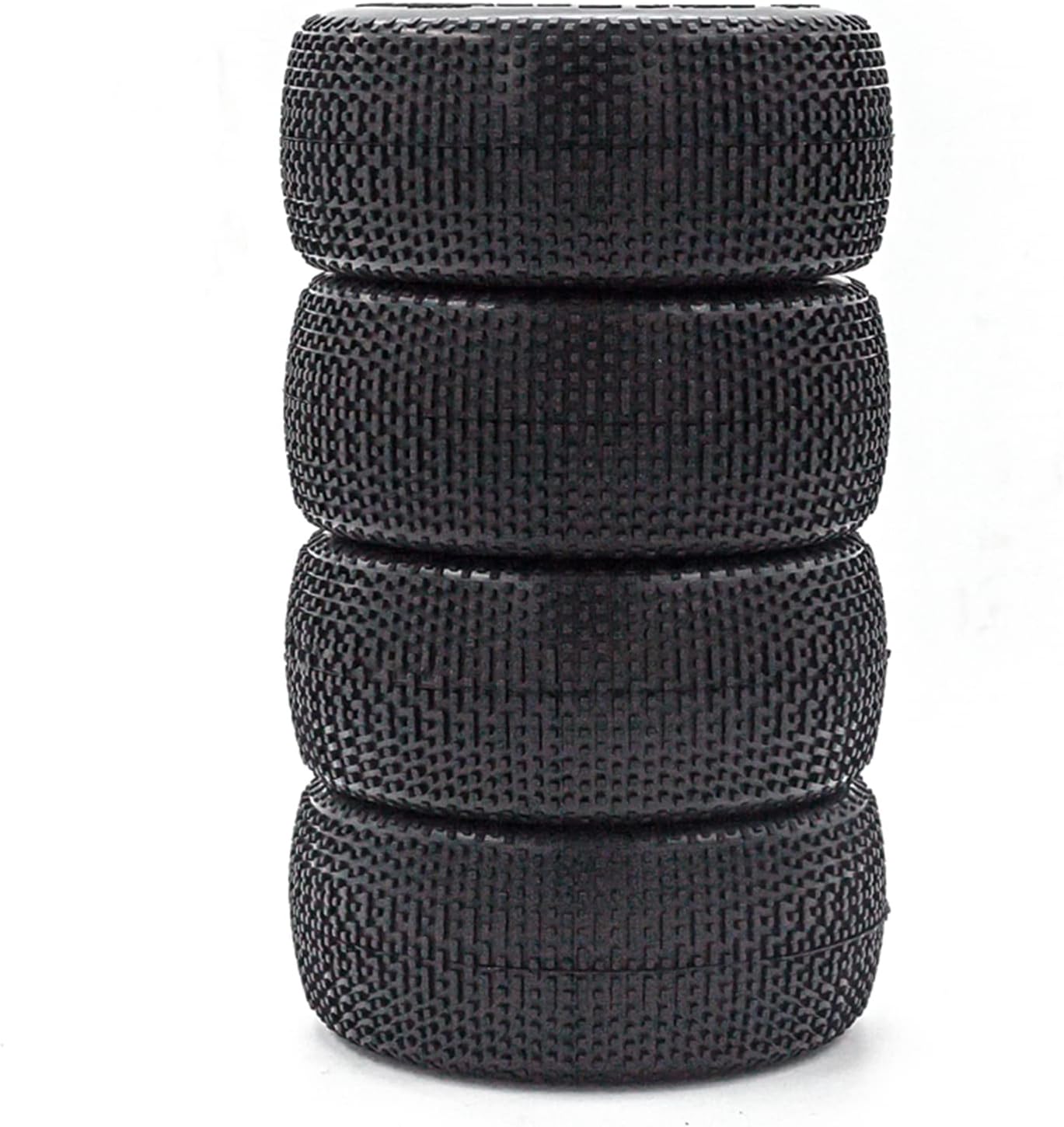 Goolsky 4Pcs AUSTAR AX-3008 High Performance 108mm 1/10 Scale Tires with Wheel Rim for 1/10 Short Racing Truck RC Car