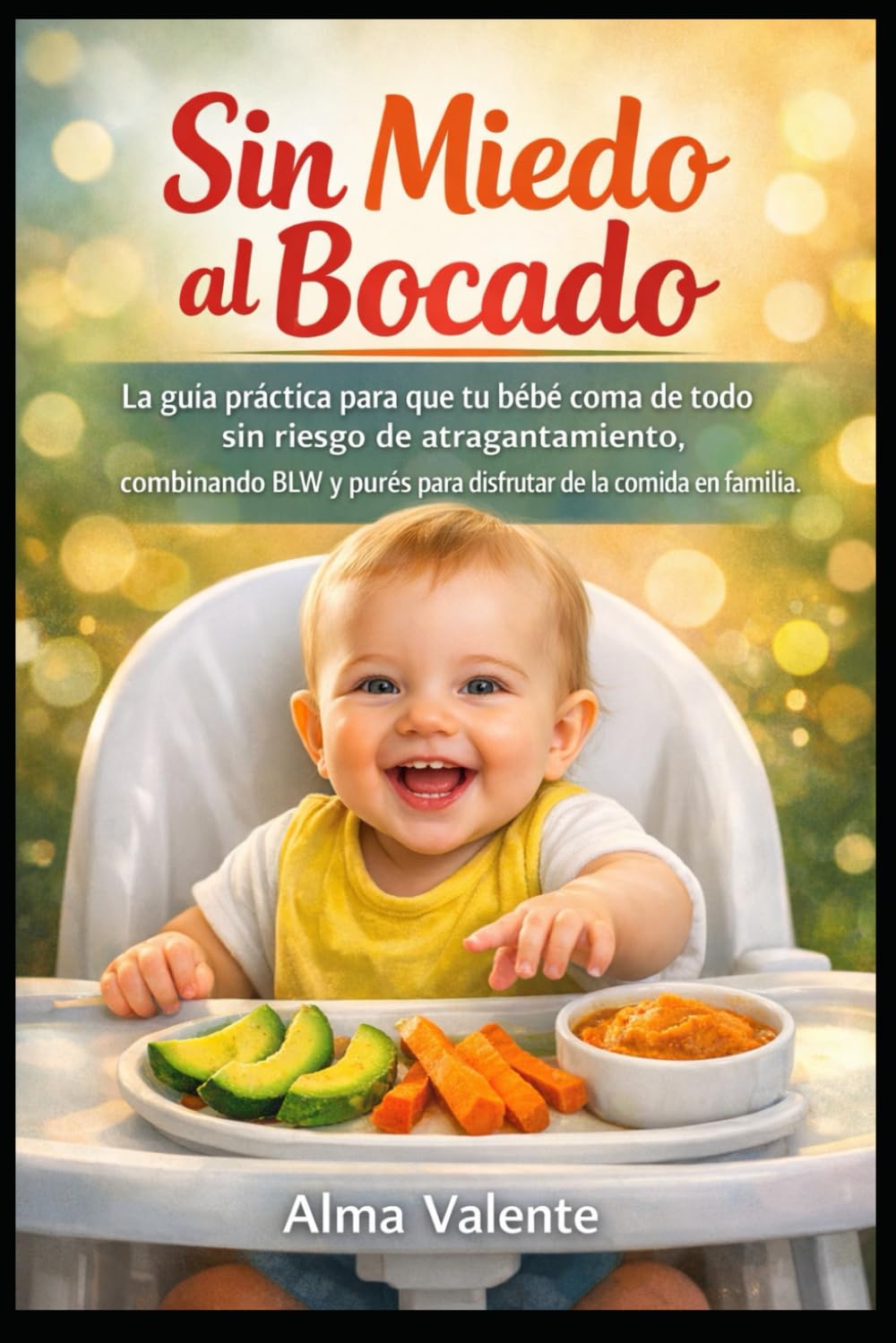 Sin Miedo al Bocado: La guía práctica para que tu bebé coma de todo sin riesgo de atragantamiento, combinando BLW y purés para disfrutar de la comida en familia.