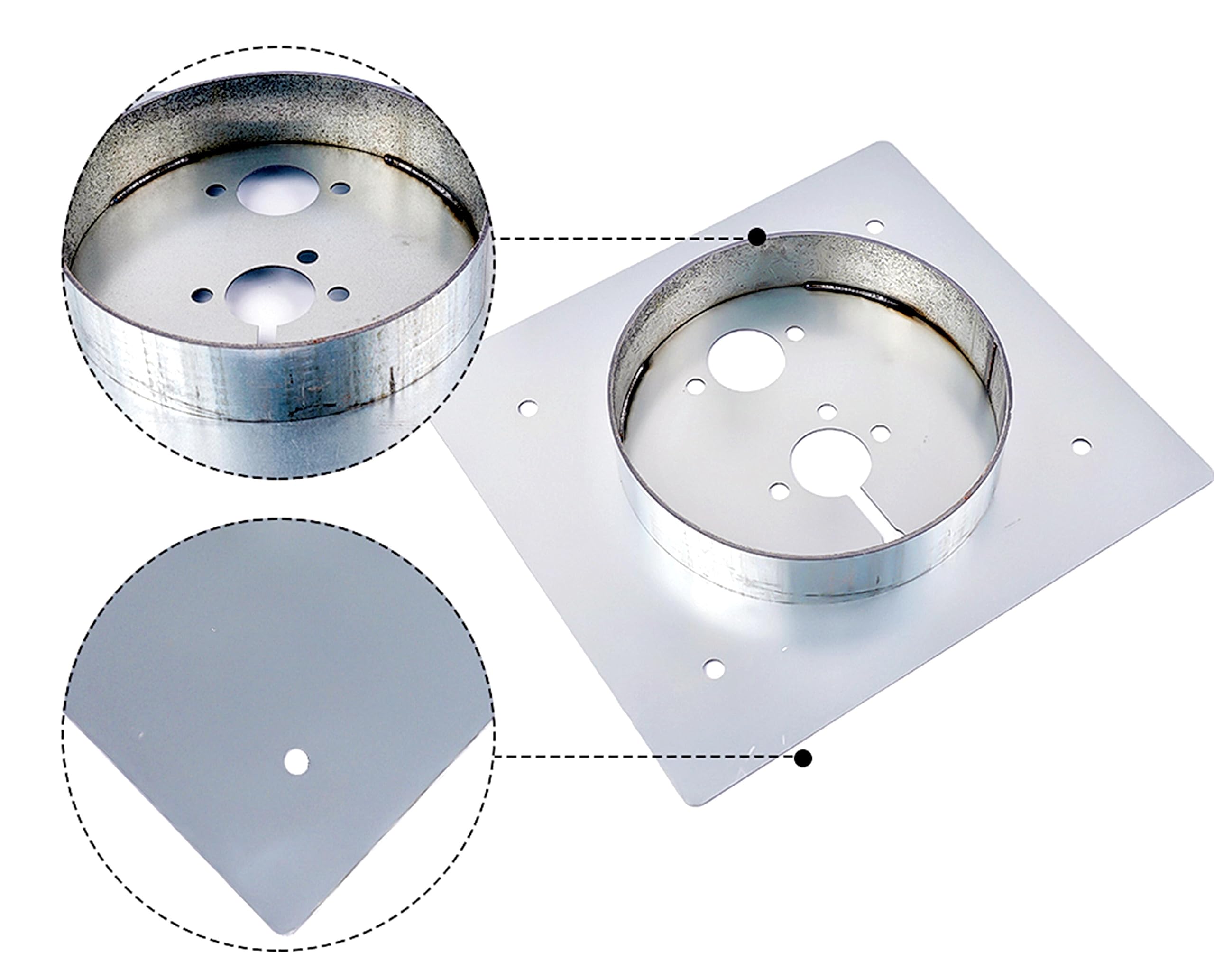 Plaque De Montage Acier Inoxydable Pour Chauffage Diesel Eberspacher/Webasto - Diamètre 60 Mm - Argenté