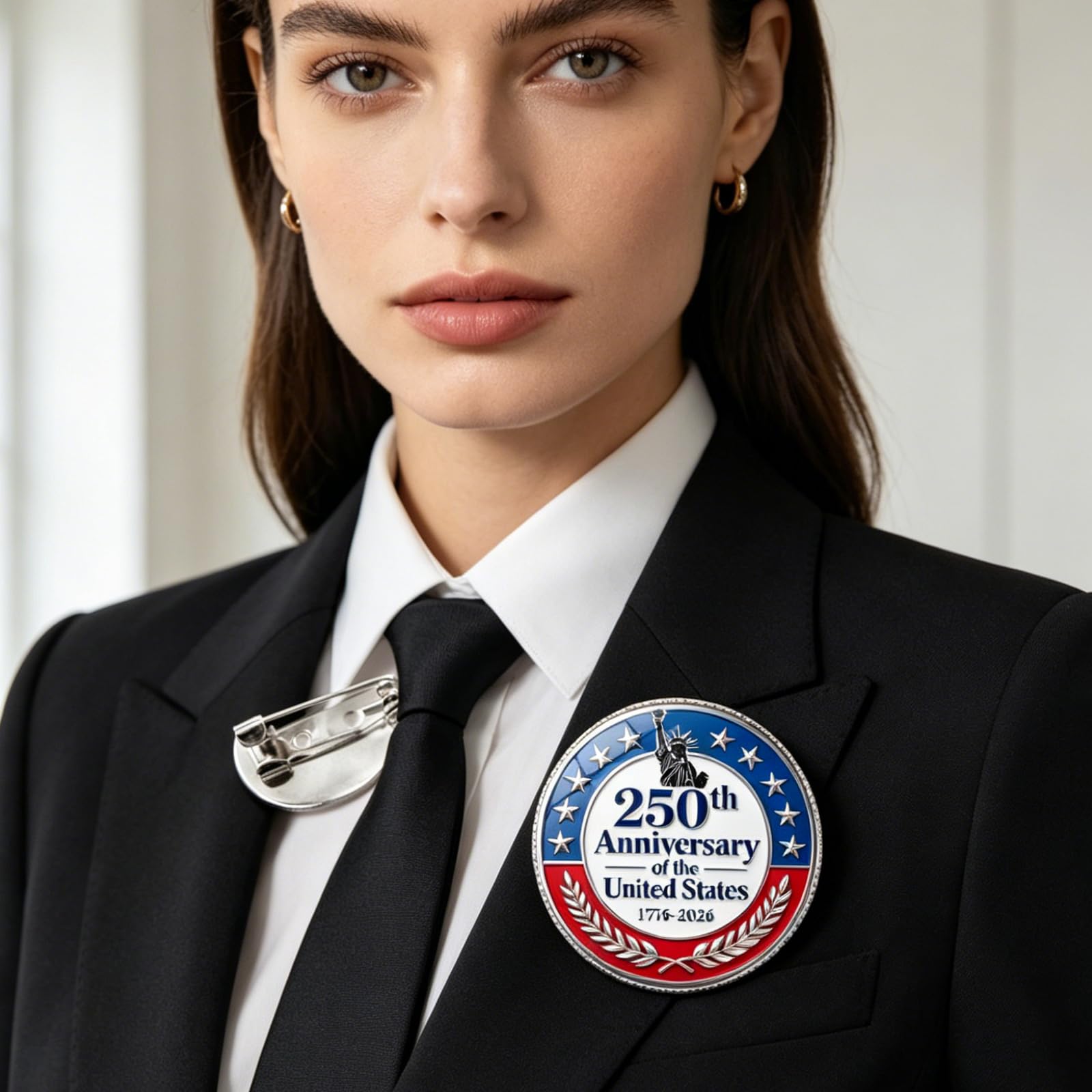 Americans - Broche conmemorativo del 250 aniversario para abrigo, bolsa o cuaderno, decoración de ropa, accesorios de ropa, insignia conmemorativa de moda antigua