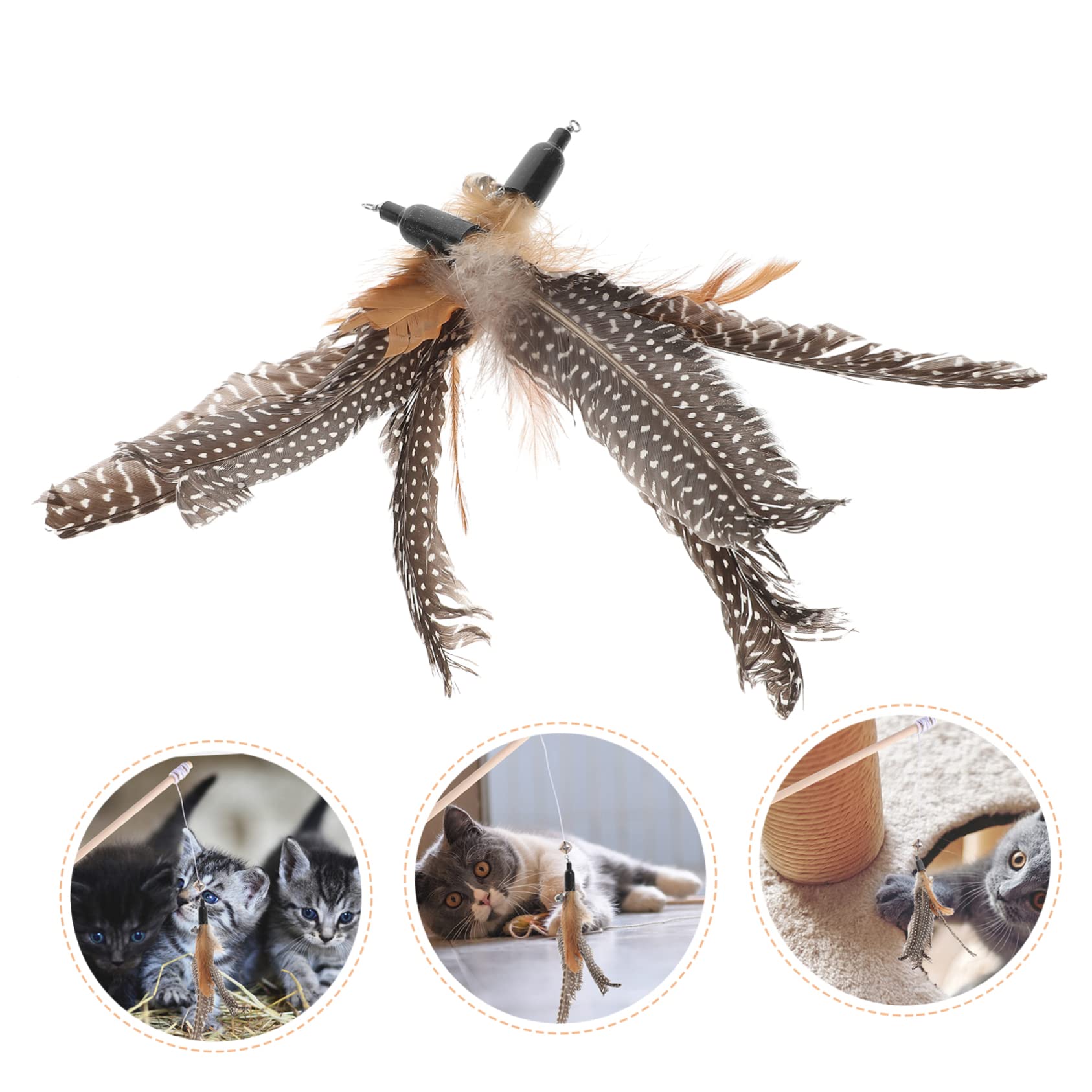 minkissy Lot De 4 Bâtons De Rechange pour Chat Jouets Interactifs pour Chat 8 Pièces X 4
