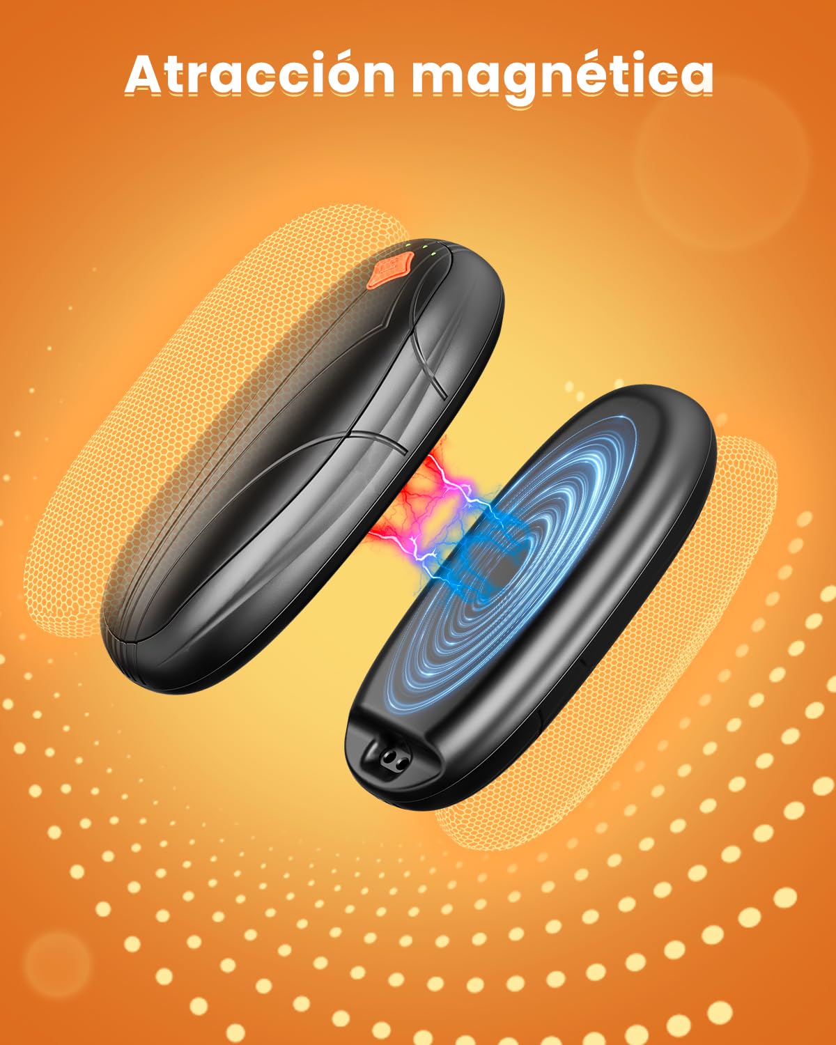 Calentador de Manos Recargable 2 Piezas, 14000mAh Batería Calentador Portátil Eléctrico de Bolsillo, Regalos para Navidad/Camping/Caza/Senderismo