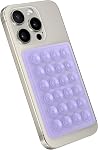 StickyGrippy Suction Phone Case Mount, Silicon Adhesive Phone Accessory for iPhone and Android, Hands-Free Fidget Toy Mirror Shower Phone Holder, Tiktok Videos and Selfies (White)