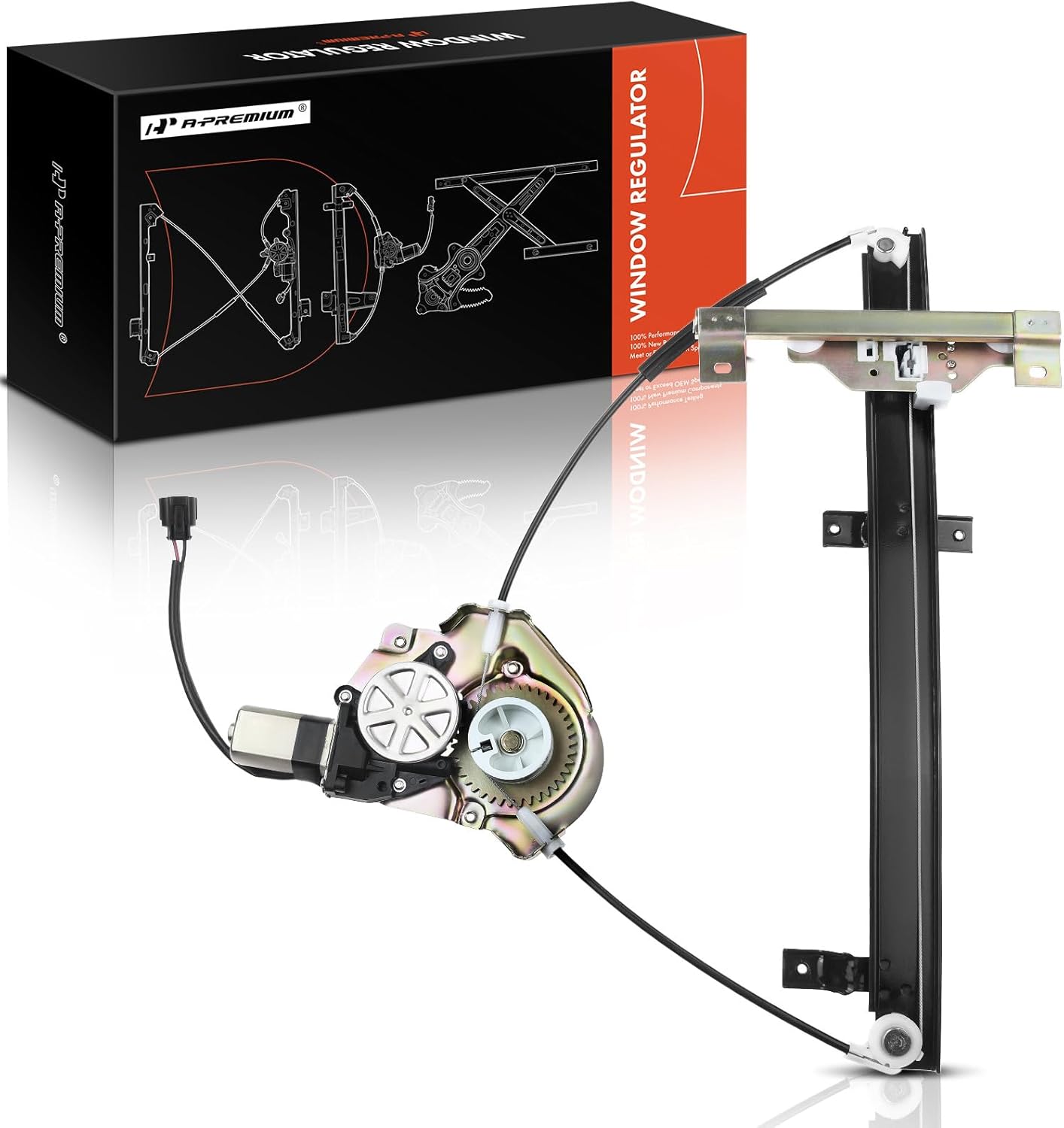 A-Premium Power Window Regulator with Motor Compatible with Honda Passport Isuzu Rodeo 1994-1997 Sport Utility Front Passenger Side