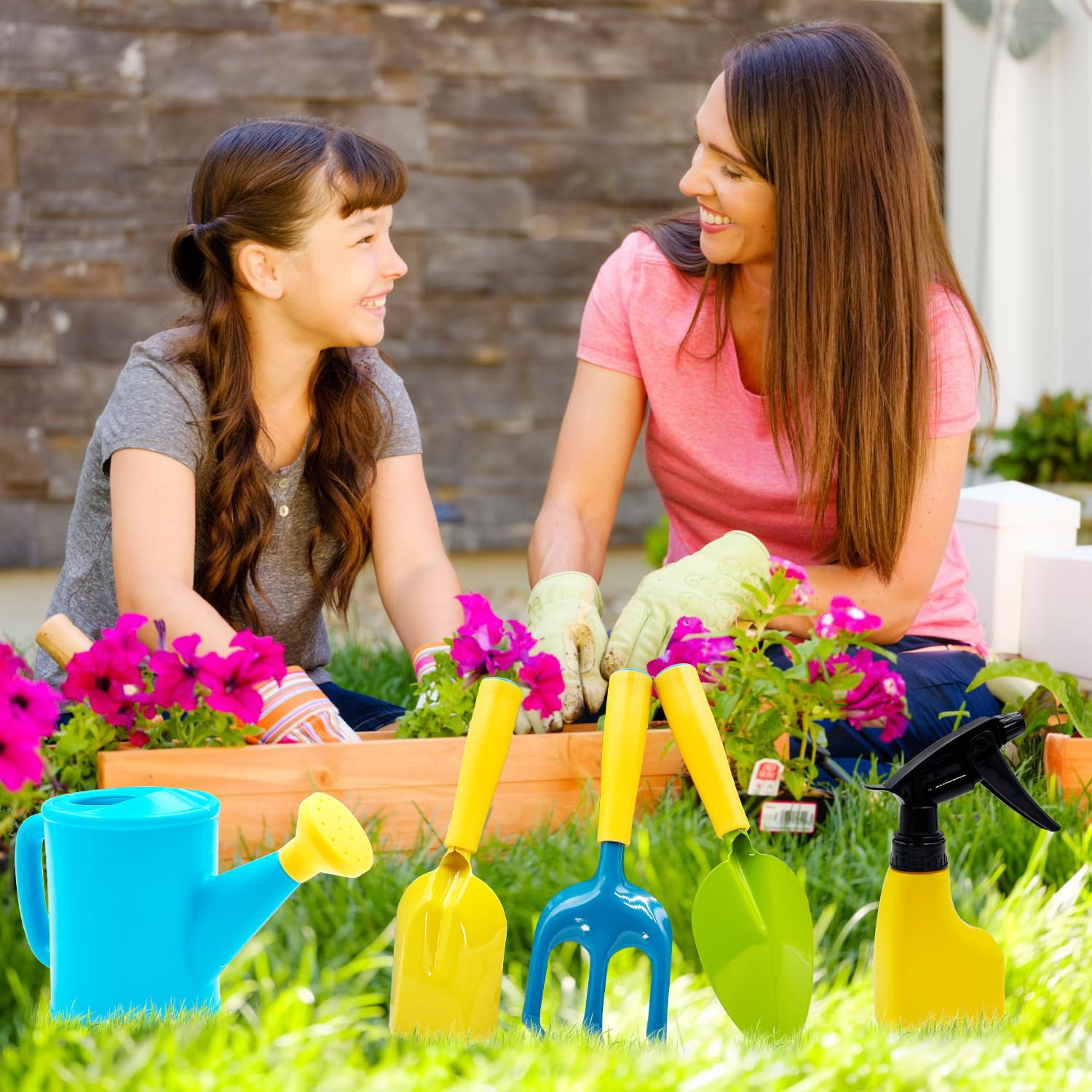 Juego de herramientas de jardinería – El kit de herramientas de jardín incluye rastrillo de pala, pala, delantal, guantes, regadera y bolsa de mano resistente para el mejor regalo al aire 7