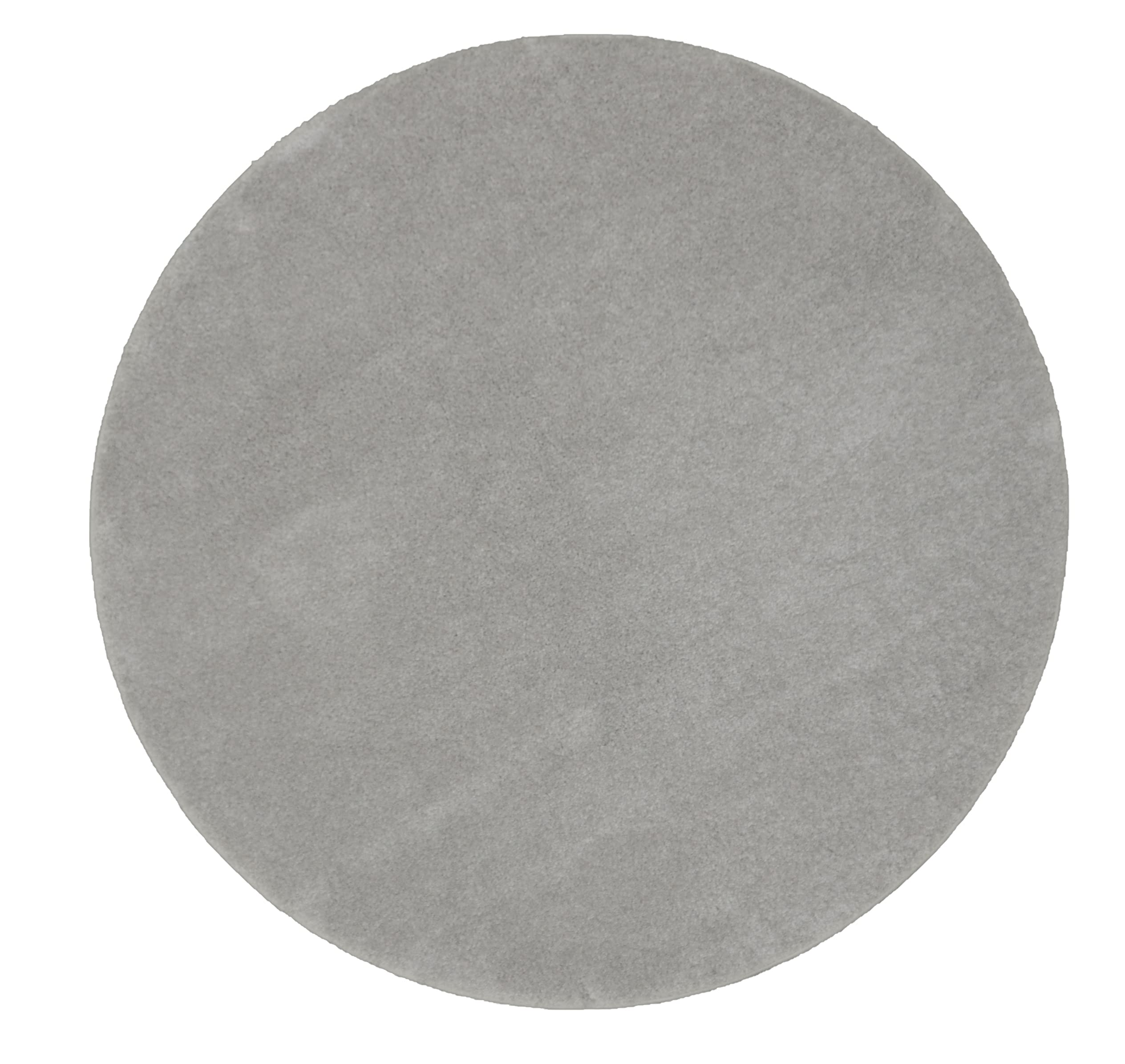 the carpet Marley - Elegante Alfombra de diseño salón Suave y fácil de Limpiar Alfombra de Pelo Corto salón, Gris, 200 cm Redondo